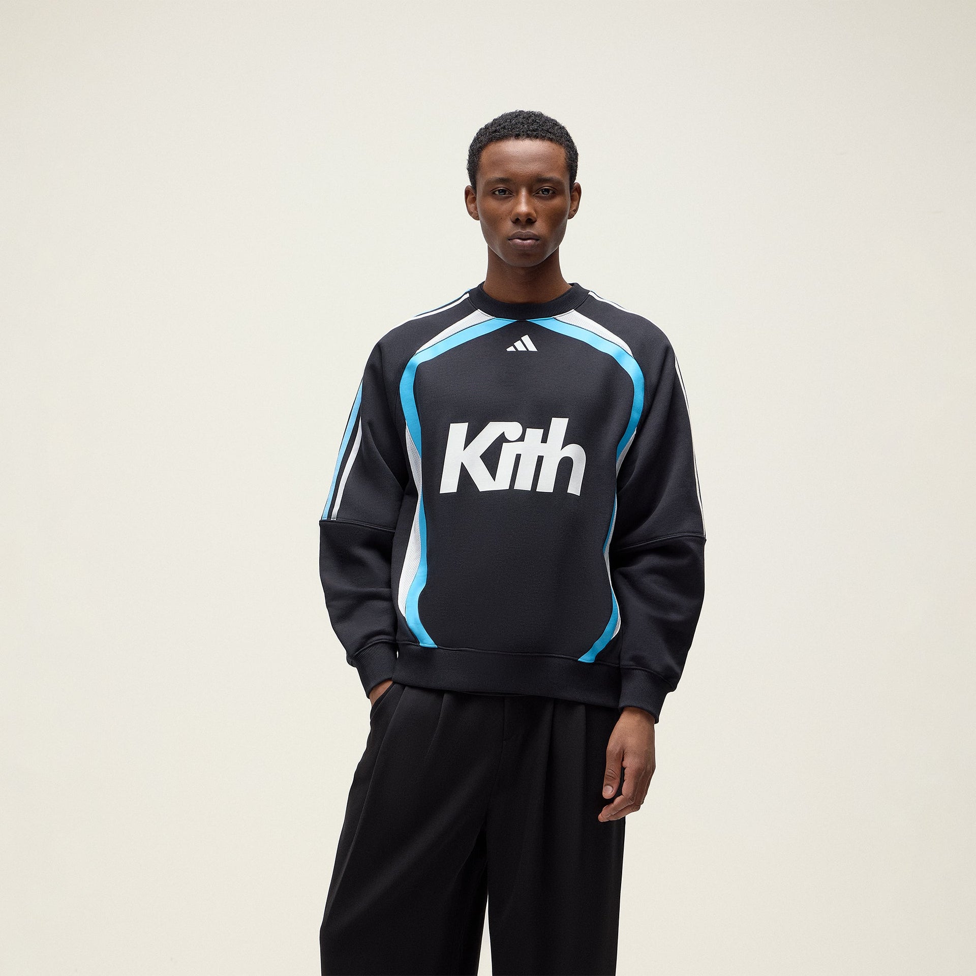 Kith for adidas Football Crewneck in Black