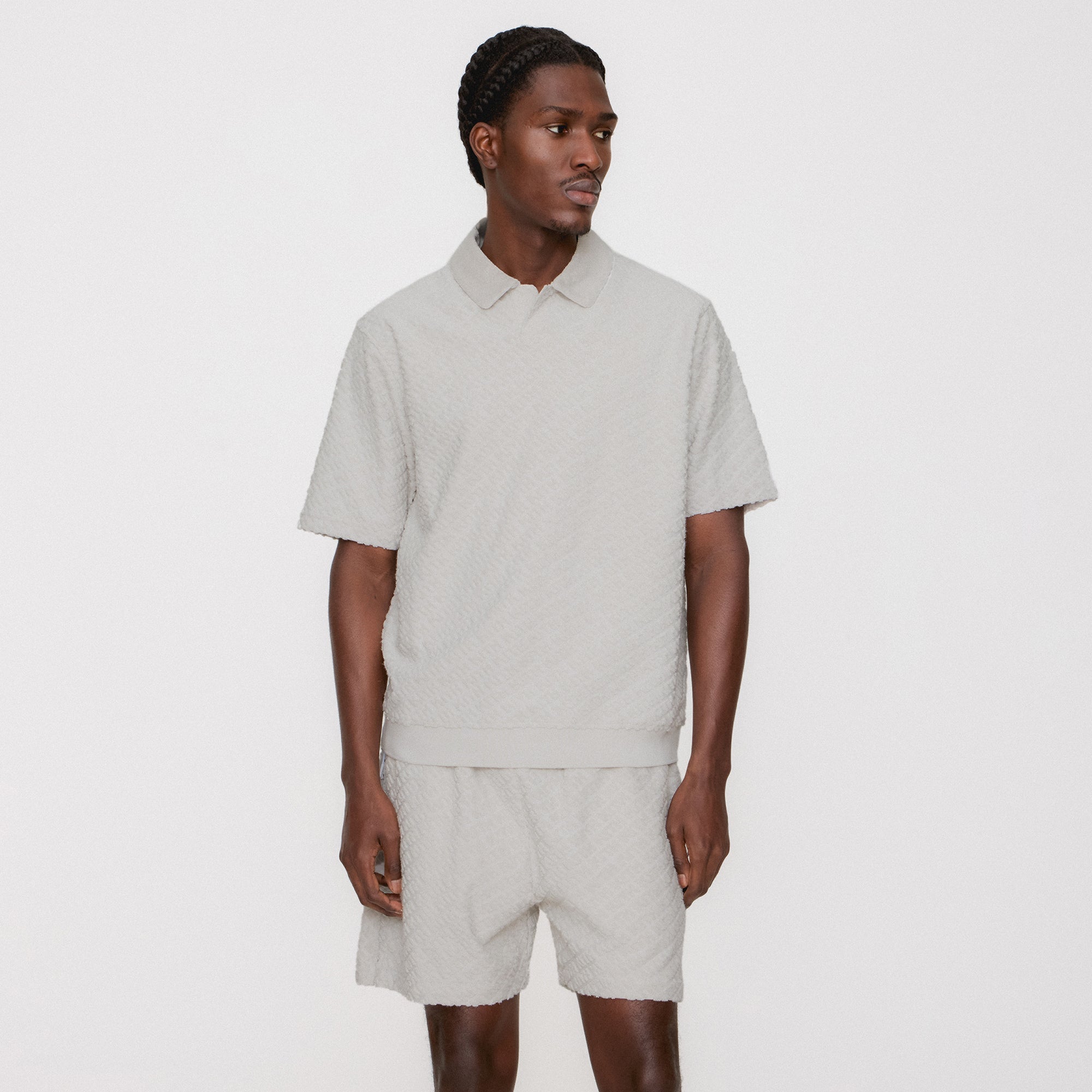 Kith Monogram Terry Leo Polo - Concrete – Kith Canada