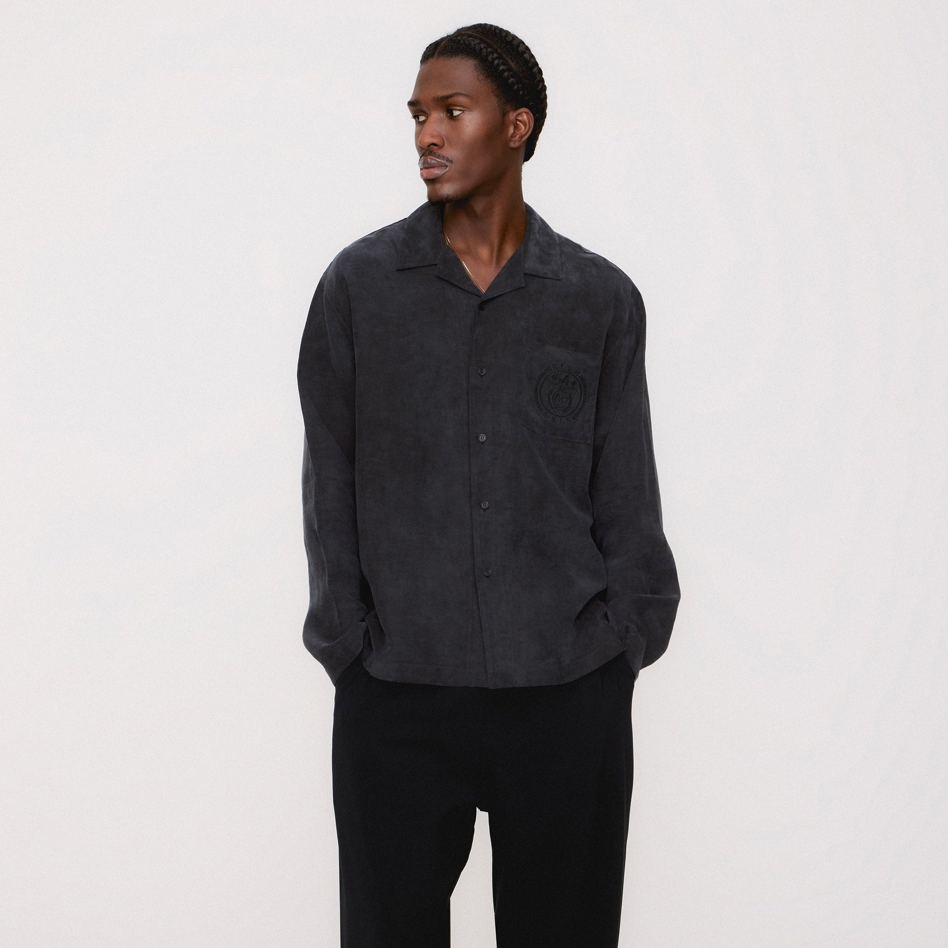 Kith Double Crepe Grayson Pant - Black PH
