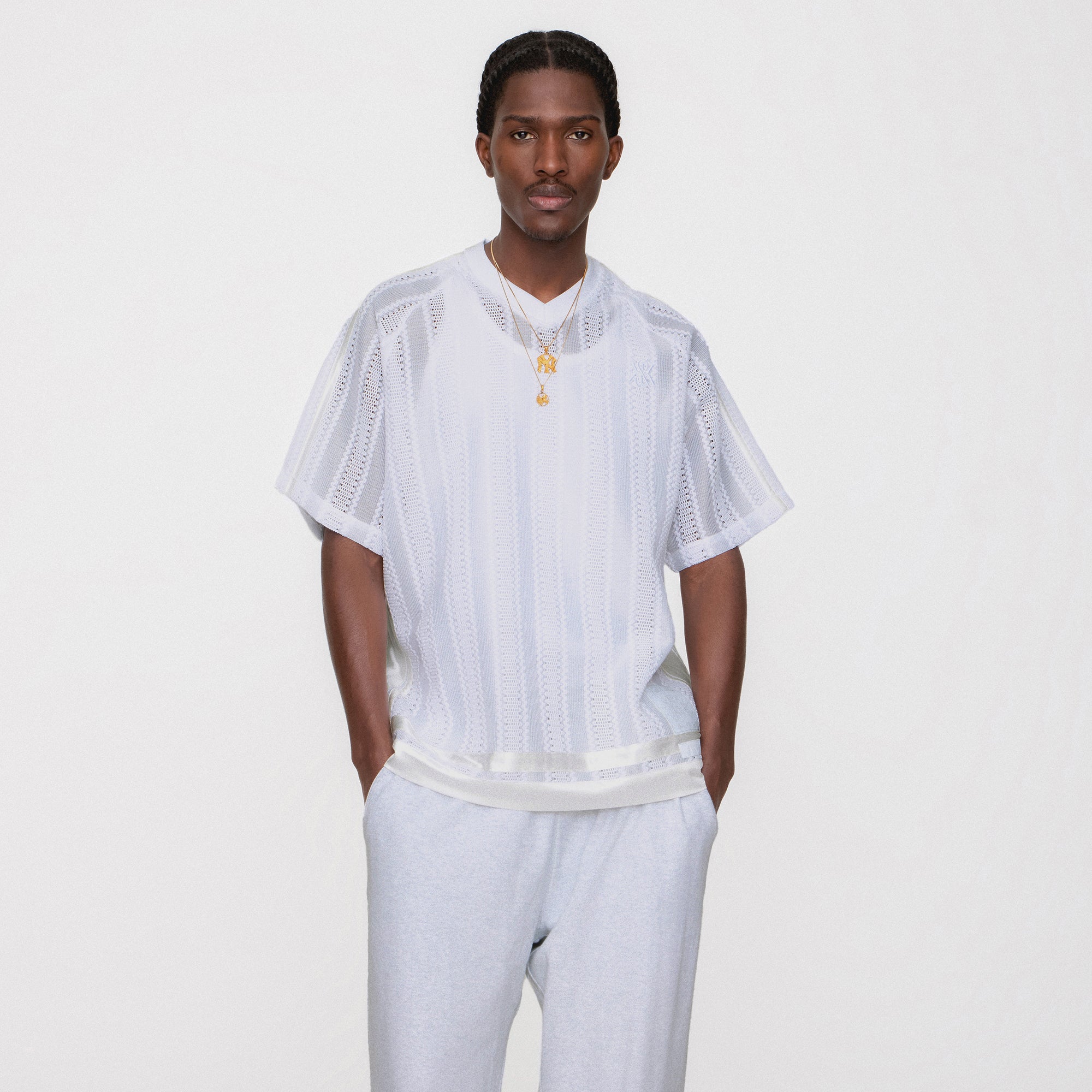 トップス Kith Leon Short Sleeve Lace Combo Jersey Kith Leon Short Sleeve Lace Combo Jersey - Stadium – Kith Canada
