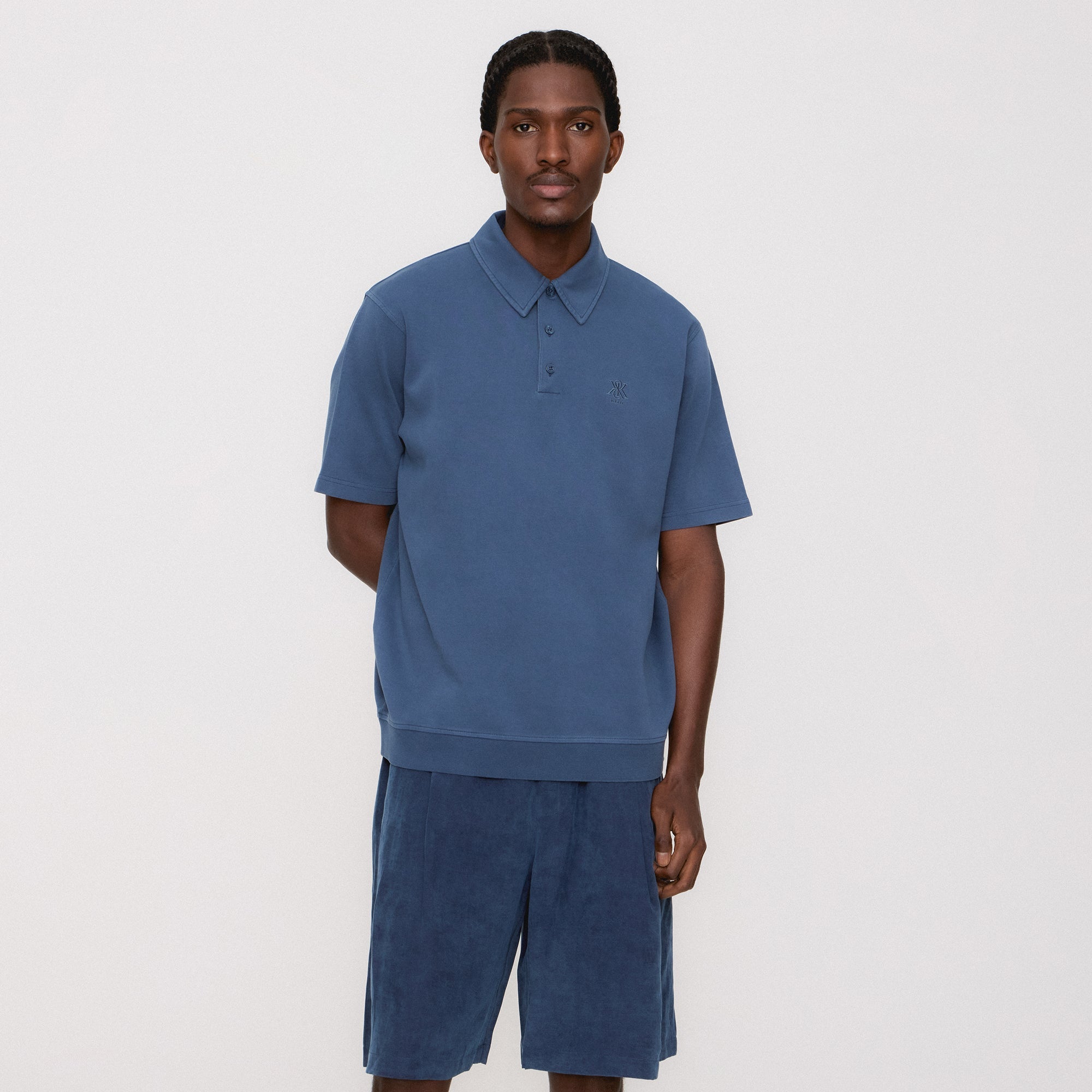 トップス Kith 22SS Crystal Washed Graham Polo Kith Crystal Wash Interlock Graham Polo - Mystery – Kith Canada