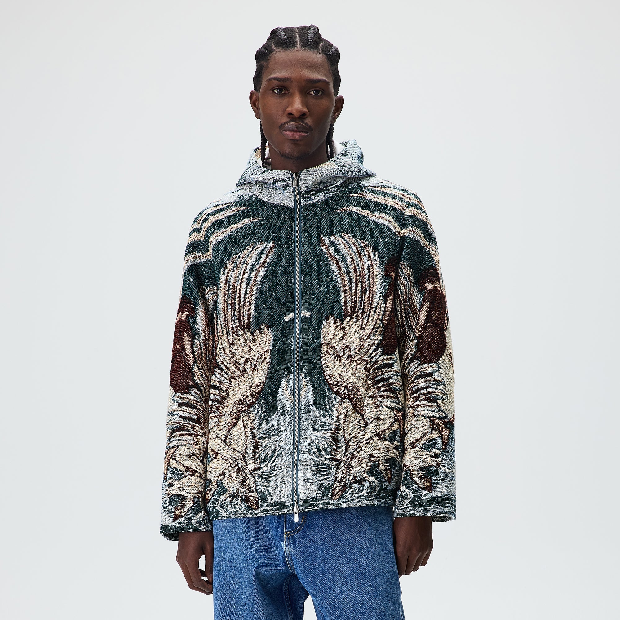 Kith Braden Tapestry Full Zip Hoodie - Waffle – Kith Canada
