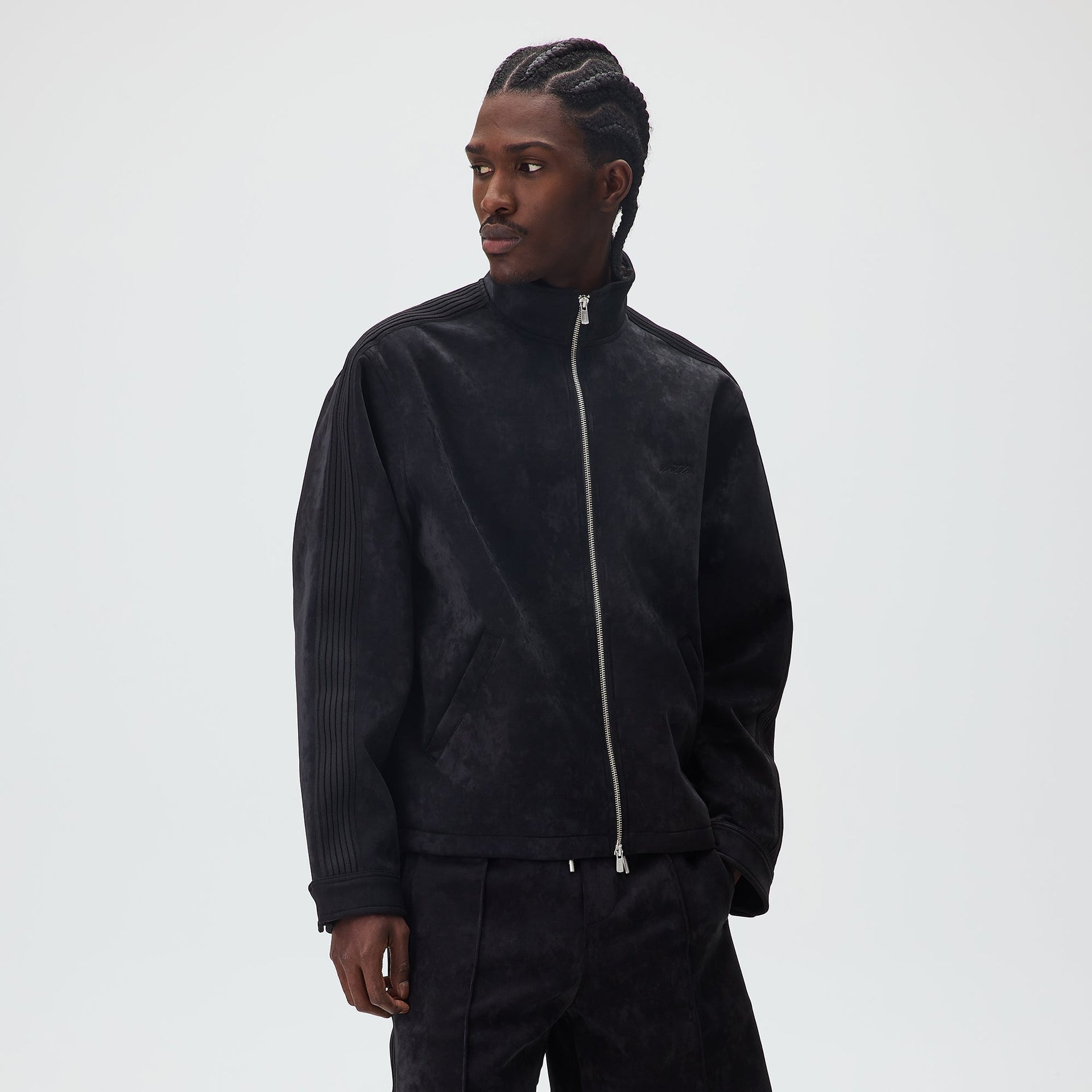 Kith Sueded Scuba Connor Track Jacket - Black