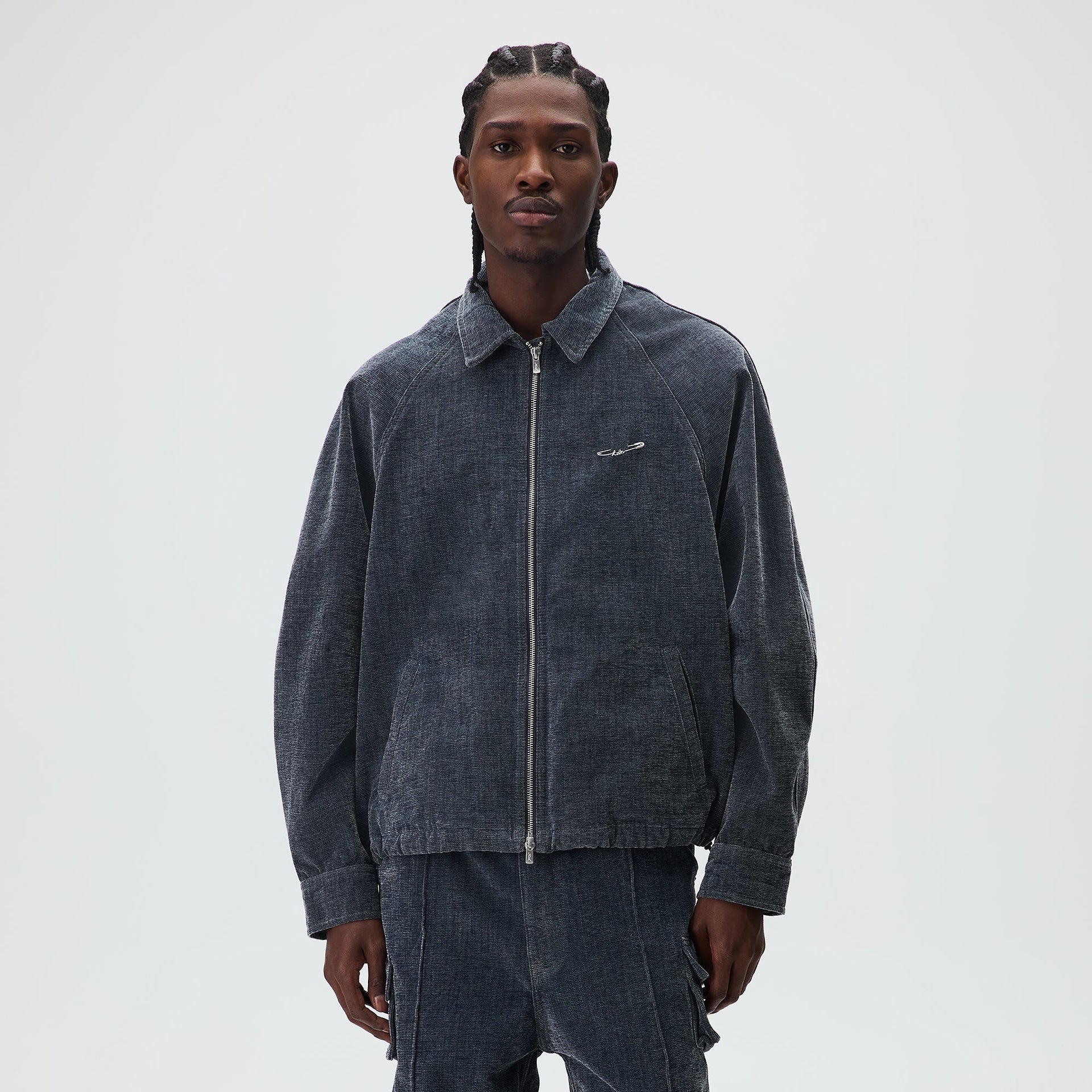 Kith Indigo Velour Efron Blouson Jacket - Placid
