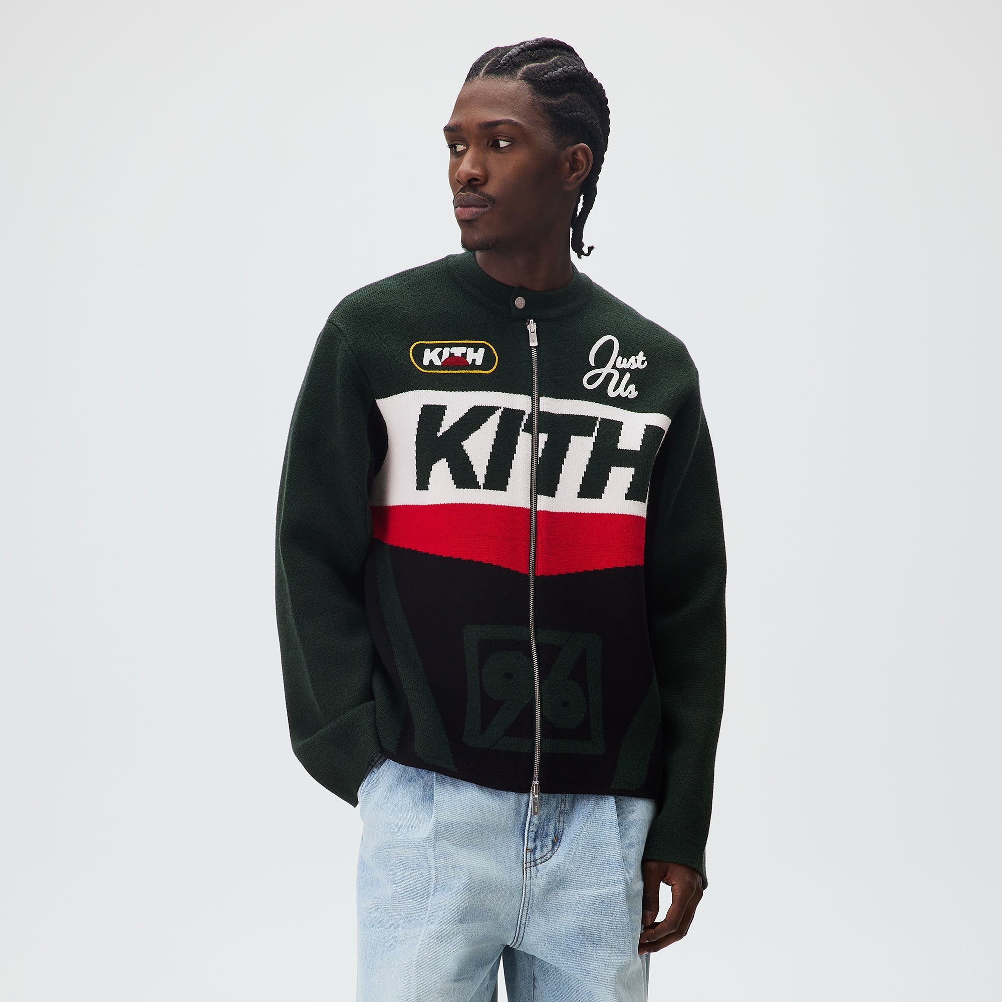 Kith Knit Moto Full Zip Jacket - Stadium – Kith Canada