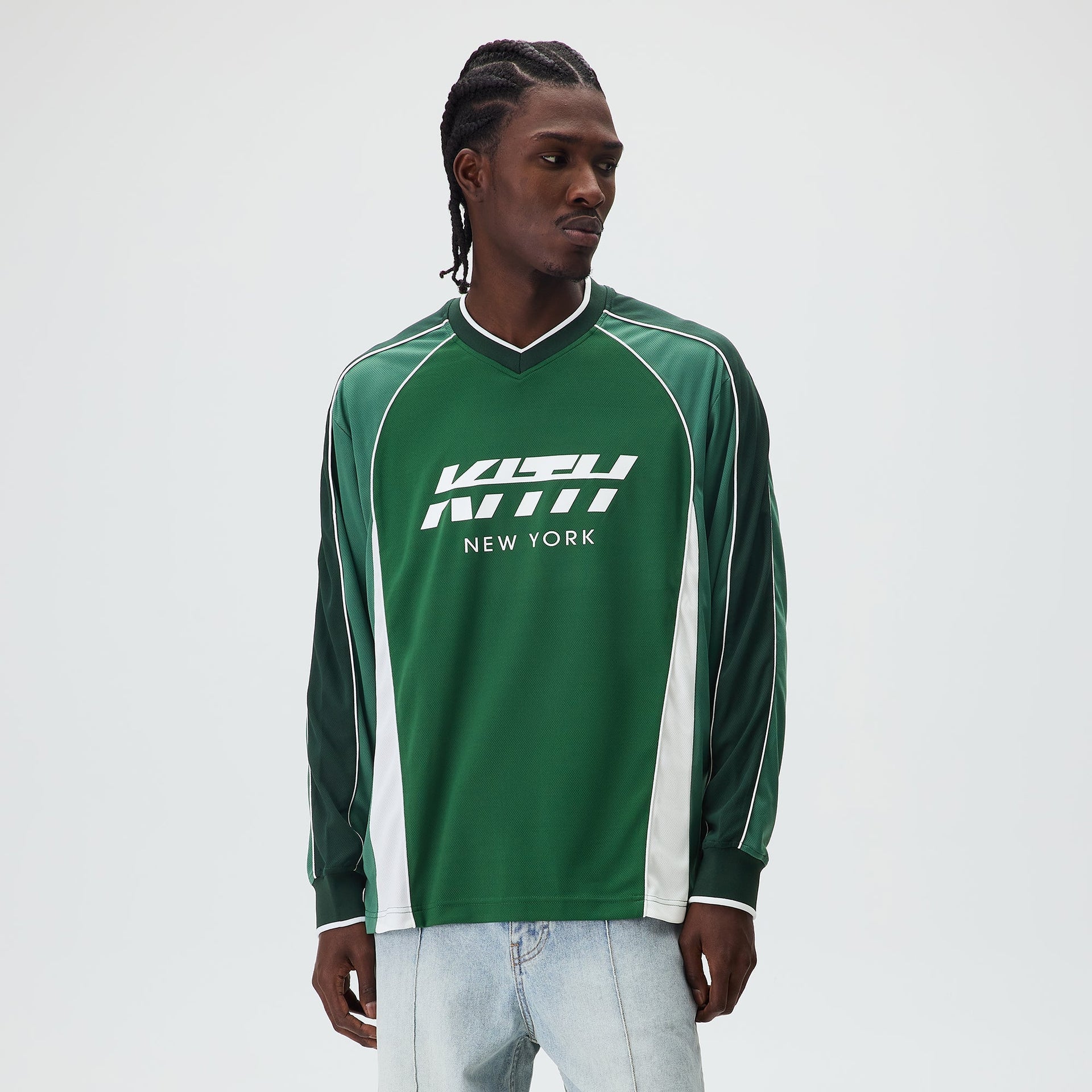 Kith Malik Long Sleeve Mesh Jersey - Conifer