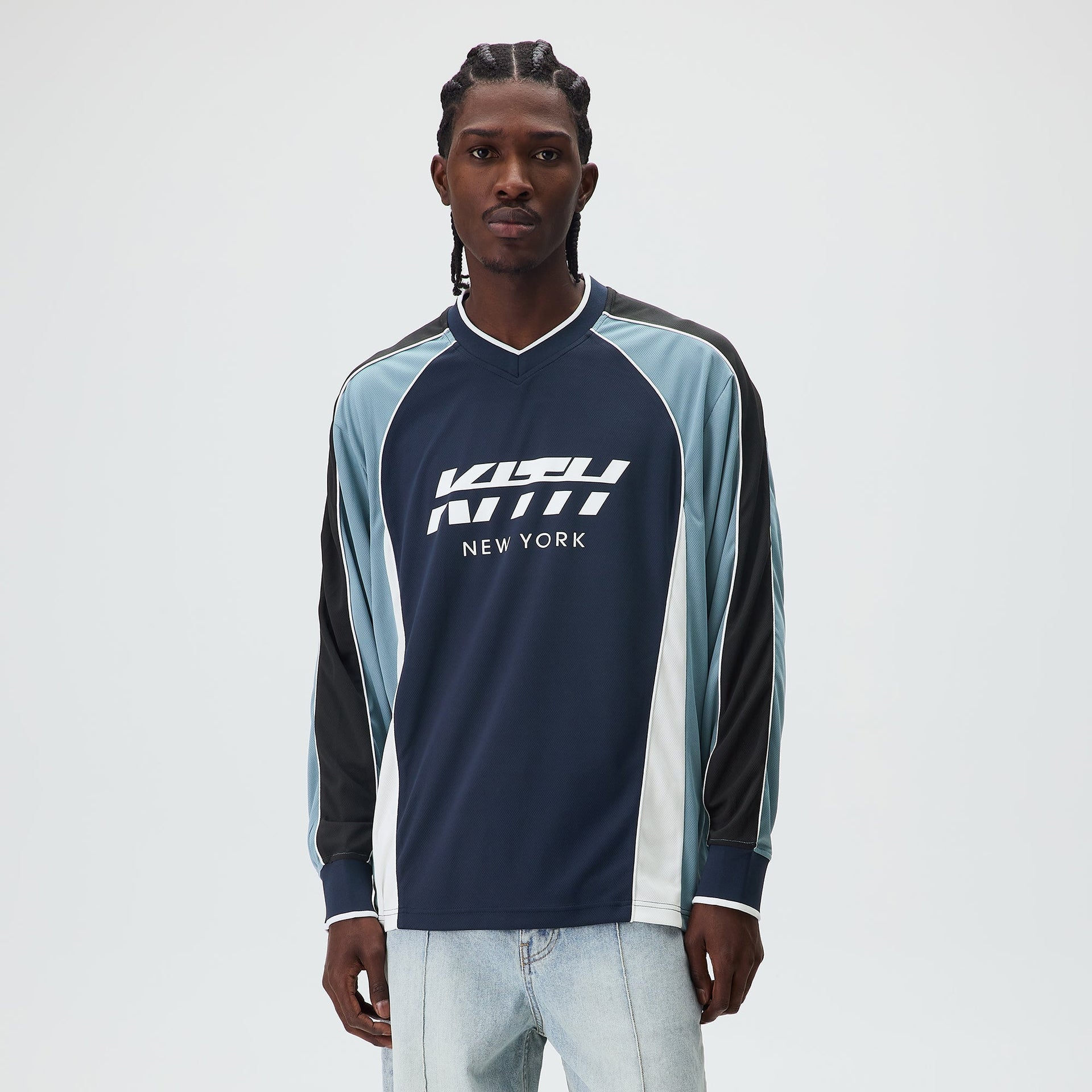 Kith Malik Long Sleeve Mesh Jersey - Nocturnal