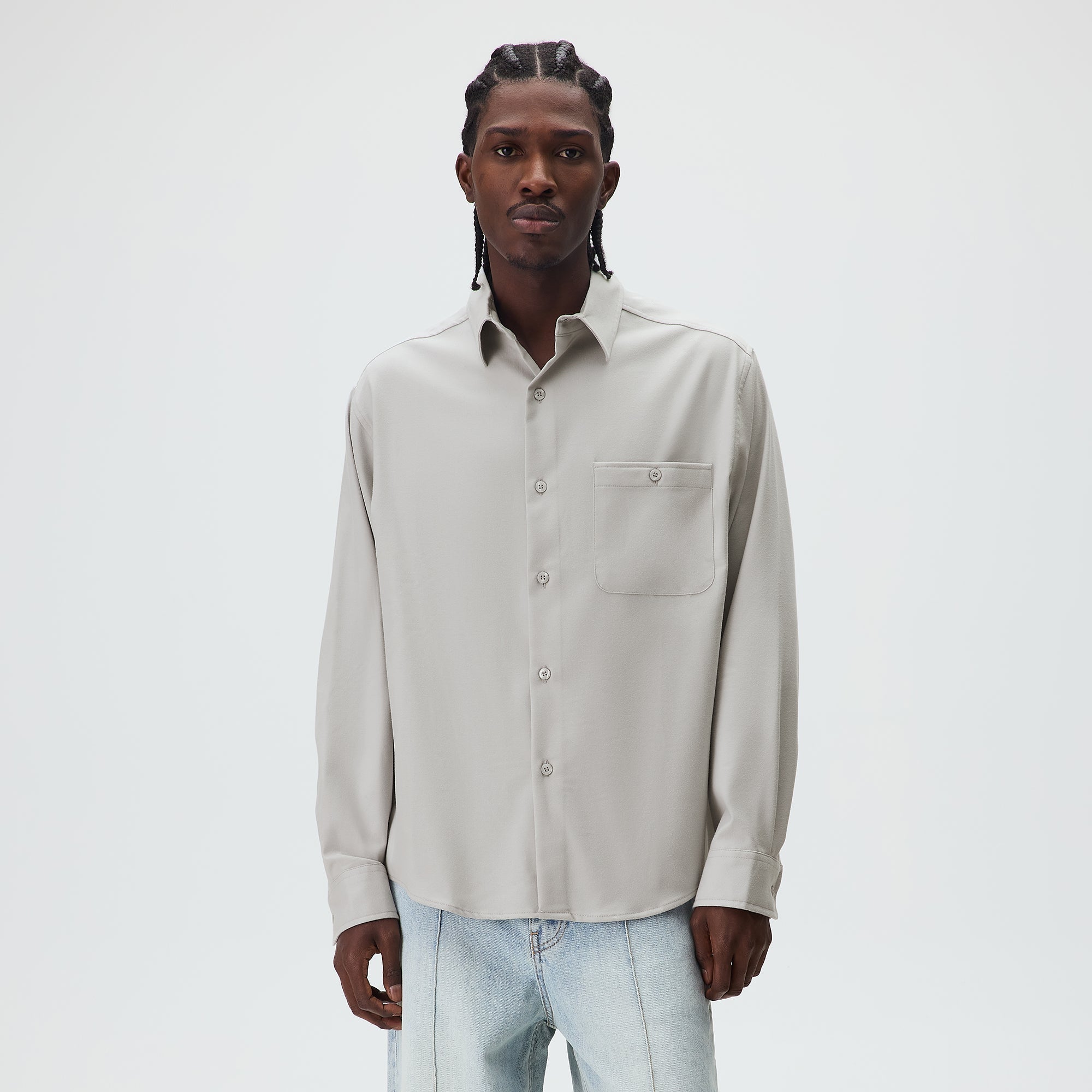 トップス kith 21aw wool flannel shirt Kith Flannel Tomas Buttondown Shirt - Atom – Kith Canada