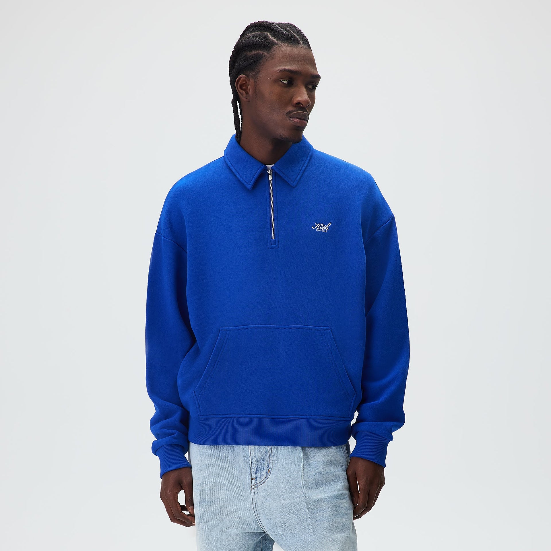 Kith Quarter Zip Popover Sweatshirt - Cyclone