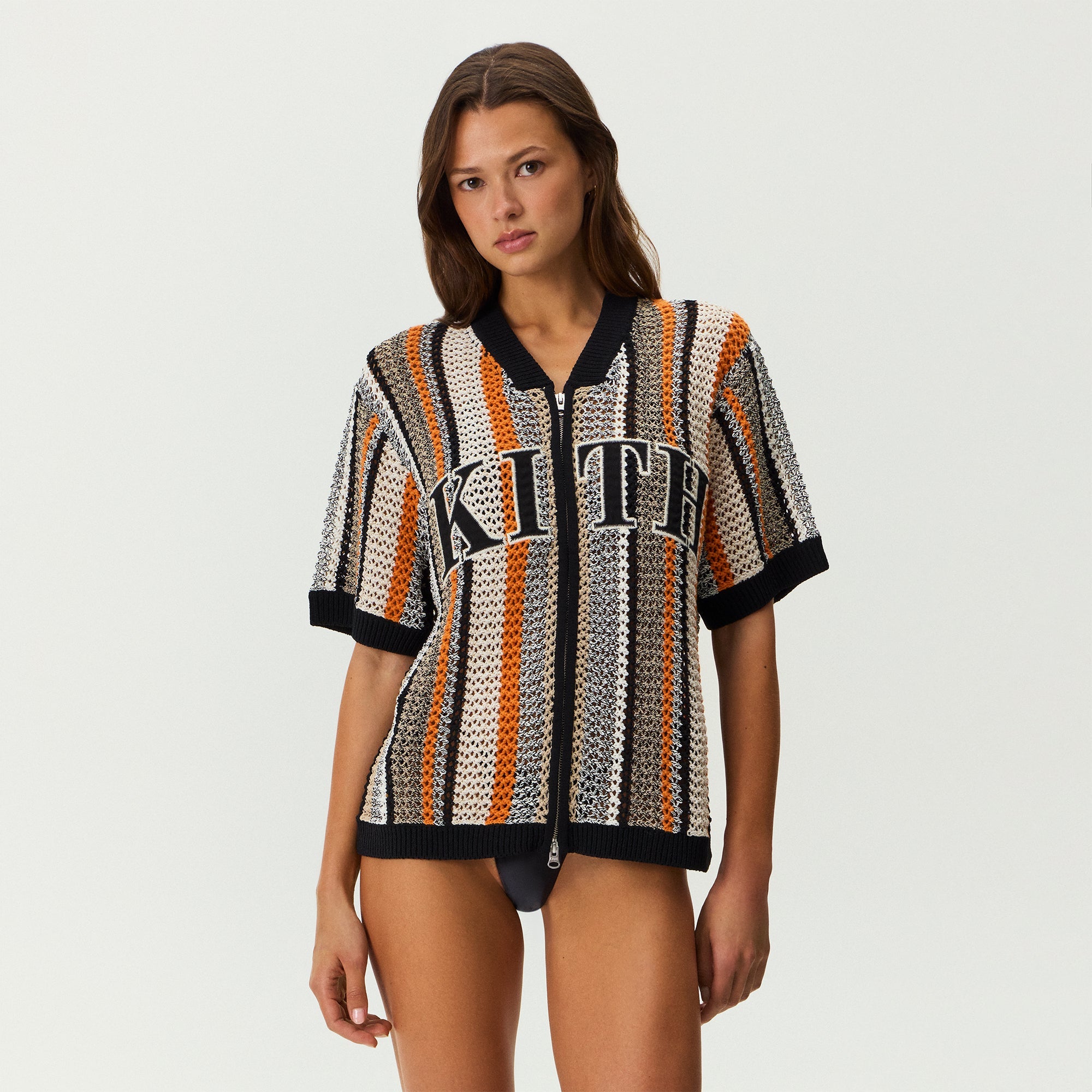 Kith Women Spencer III Crochet Zip Up Jersey - Ink – Kith Canada
