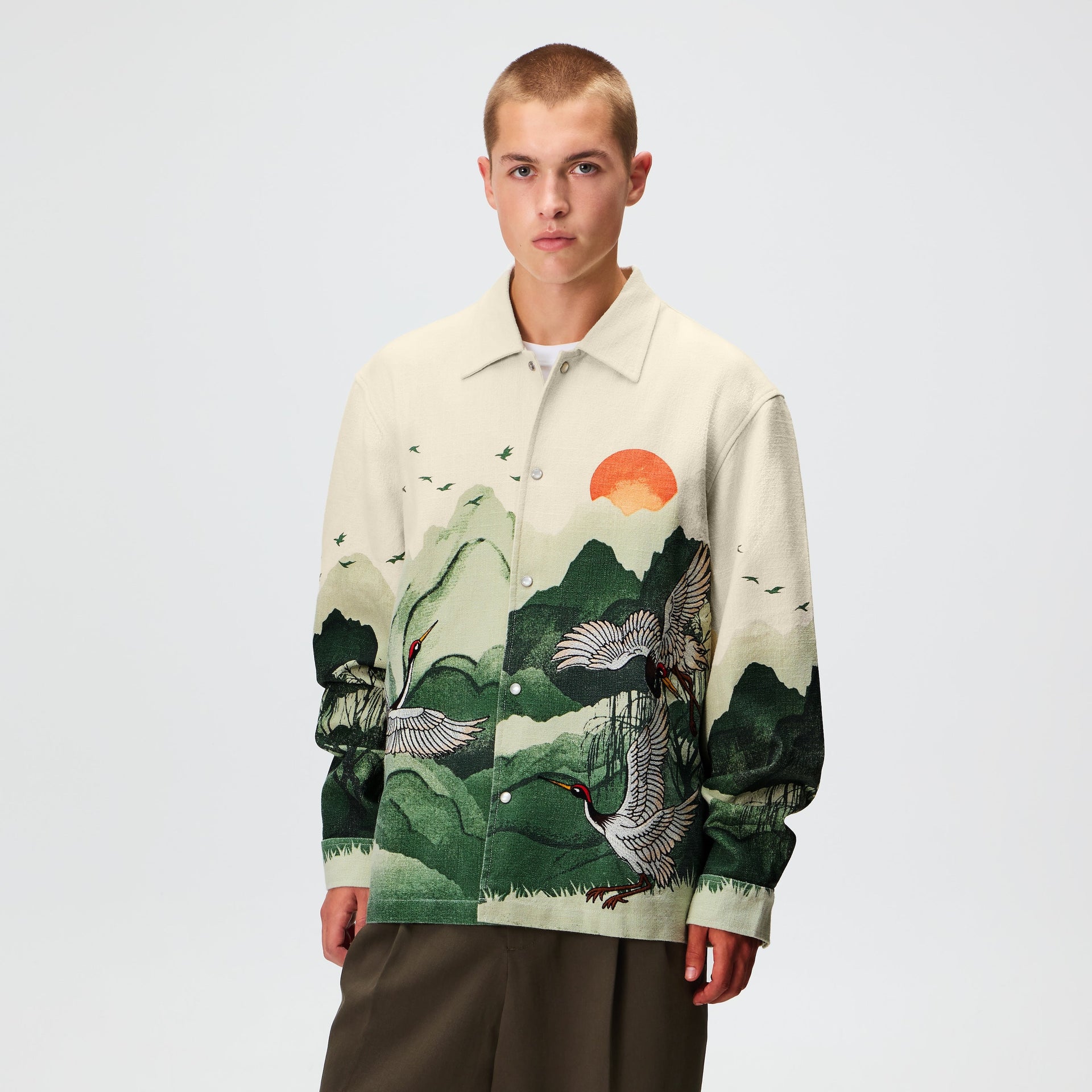 Kith Crane Horizon Long Sleeve BCO Shirt - Waffle