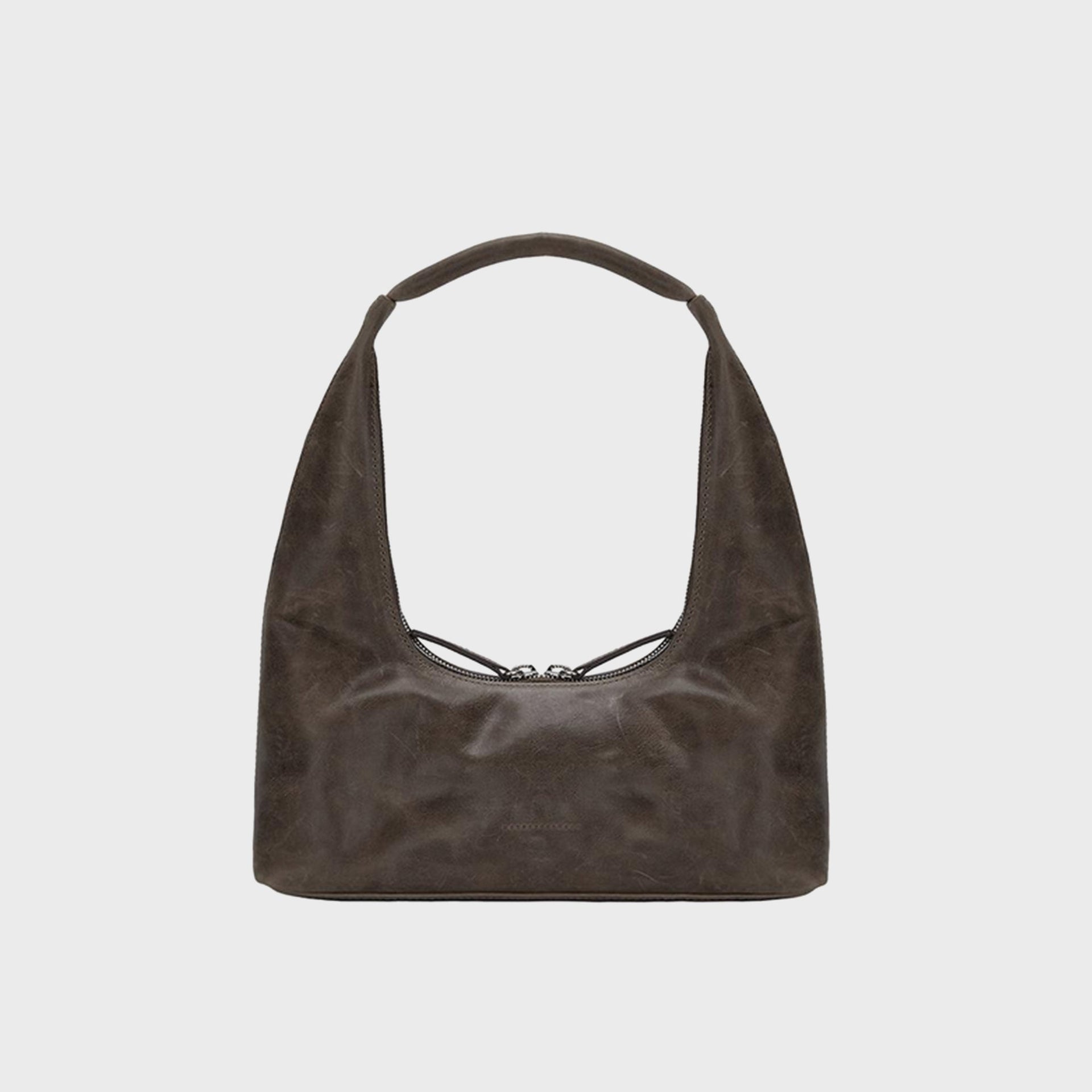 Margesherwood Hobo Mini Shoulder Bag - Washed Brown Pull Up