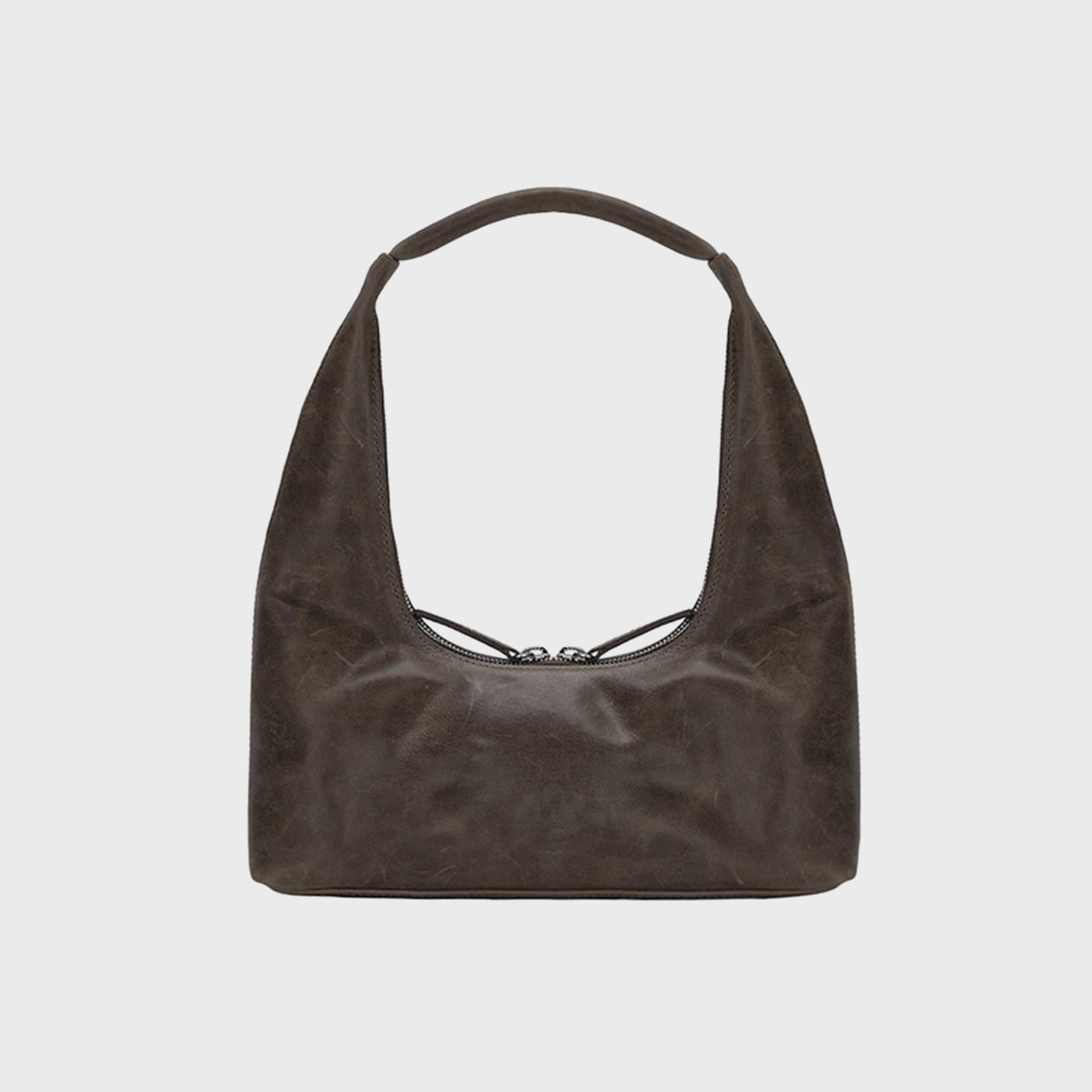 Margesherwood Hobo Mini Shoulder Bag - Washed Brown Pull Up