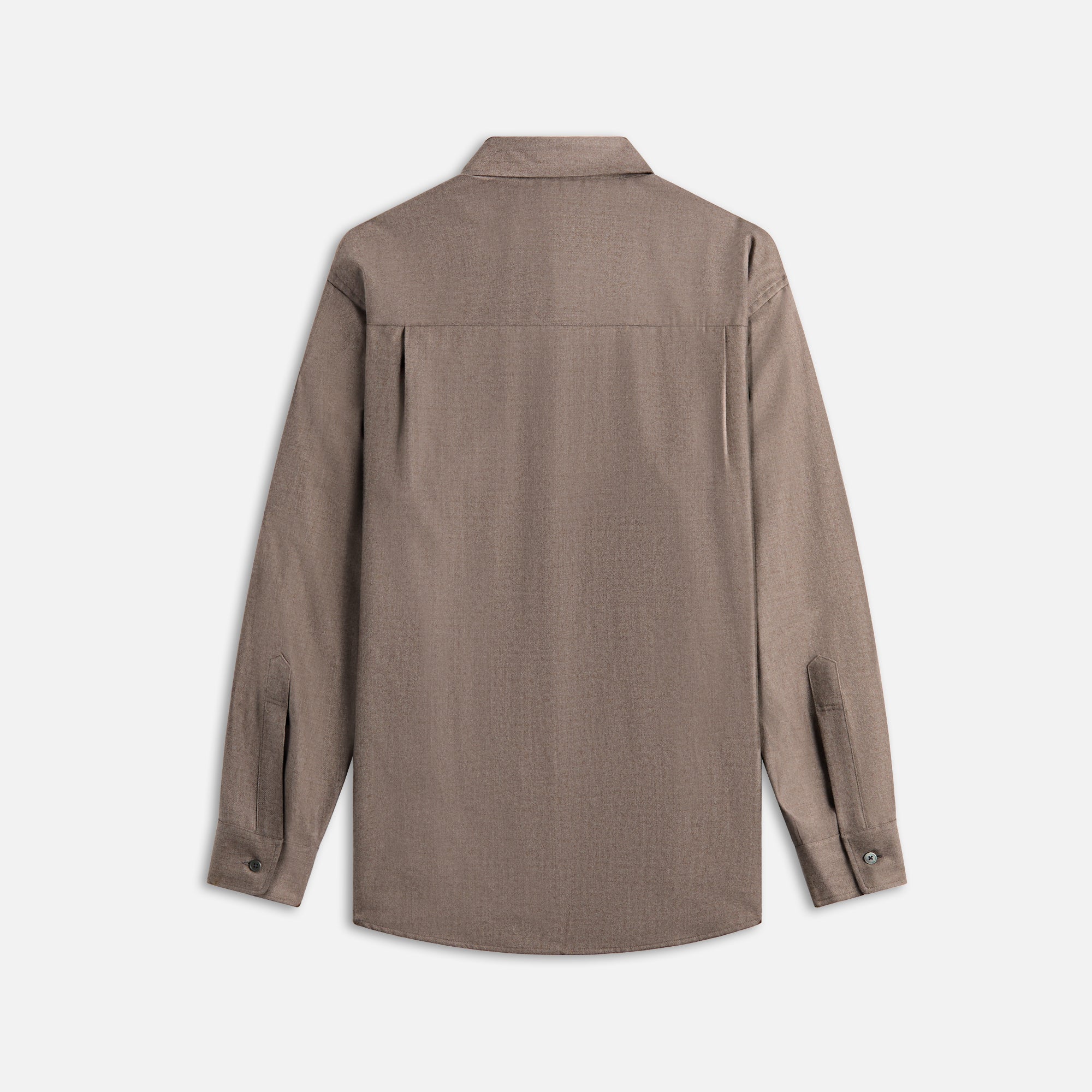 トップス AURALEE SUPER LIGHT WOOL SHIRTS BROWN Auralee Super Light Wool Shirt Dark Brown at CareOfCarl.com