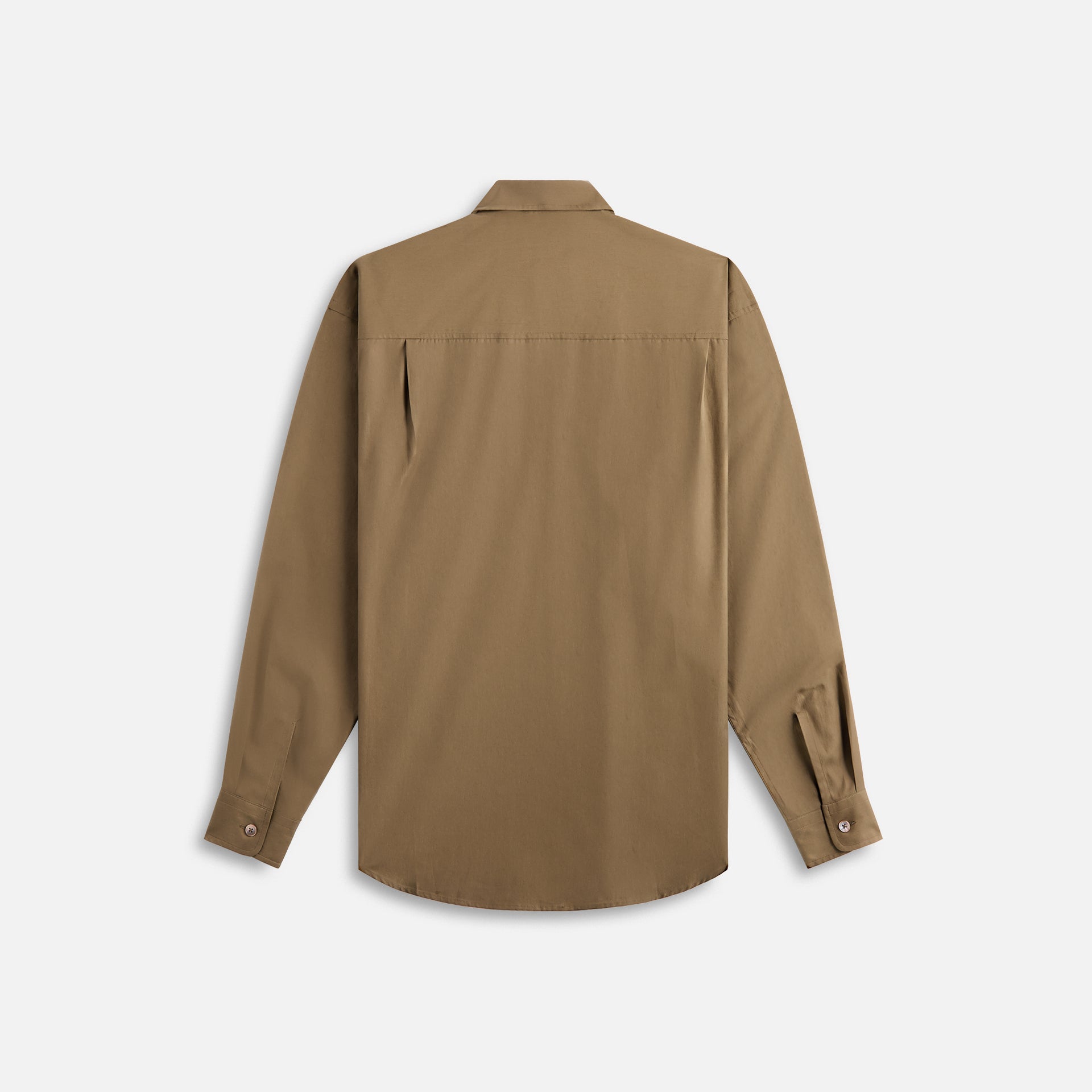 Auralee Washed Finx Twill Big Shirt - Brown