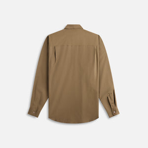 Auralee Washed Finx Twill Big Shirt - Brown