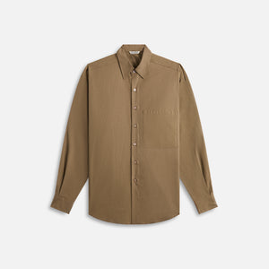 Auralee Washed Finx Twill Big Shirt - Brown