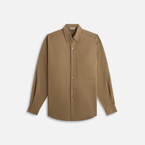 Auralee Washed Finx Twill Big Shirt - Brown – Kith Canada