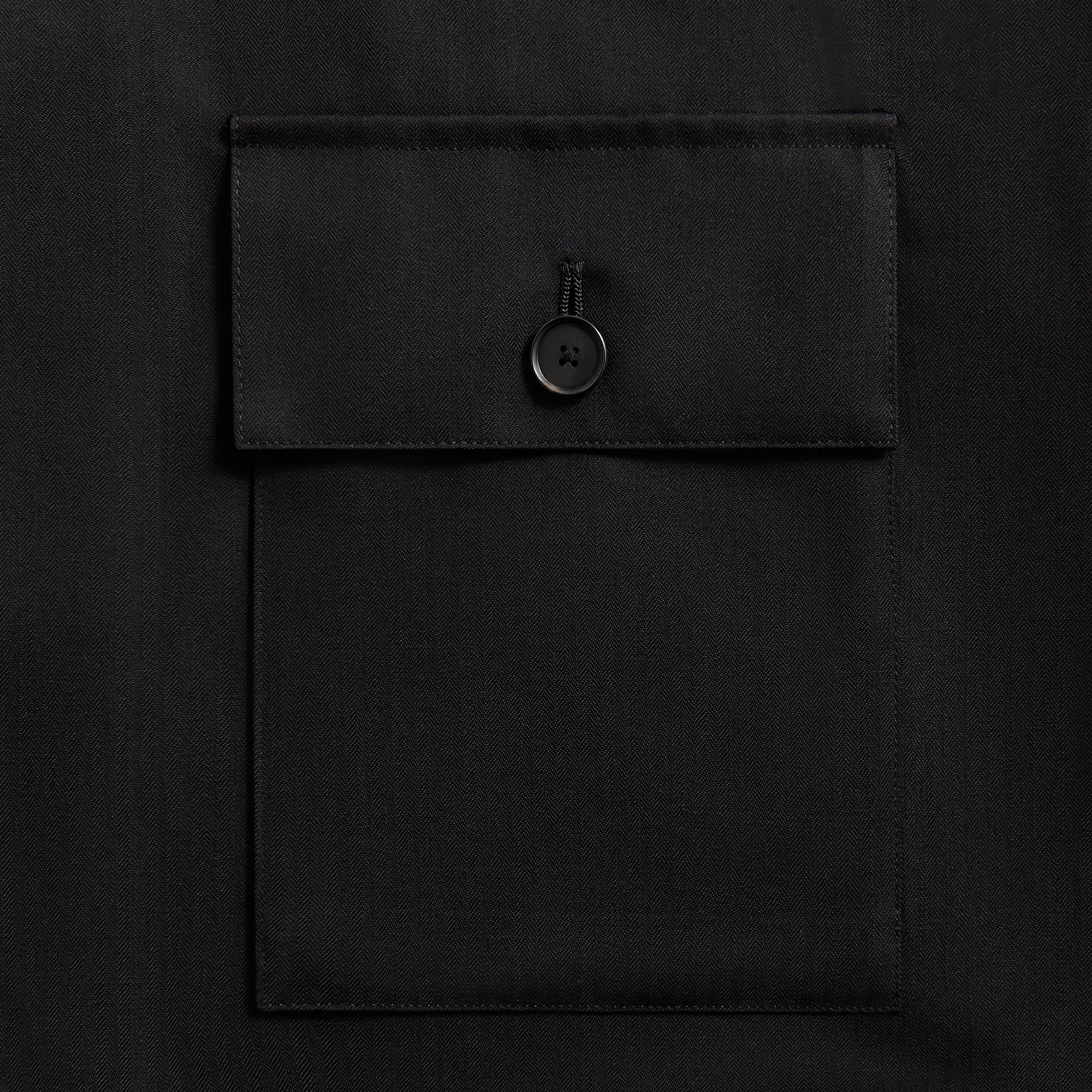 Auralee Wool Herringbone Over Shirt - Black – Kith Canada
