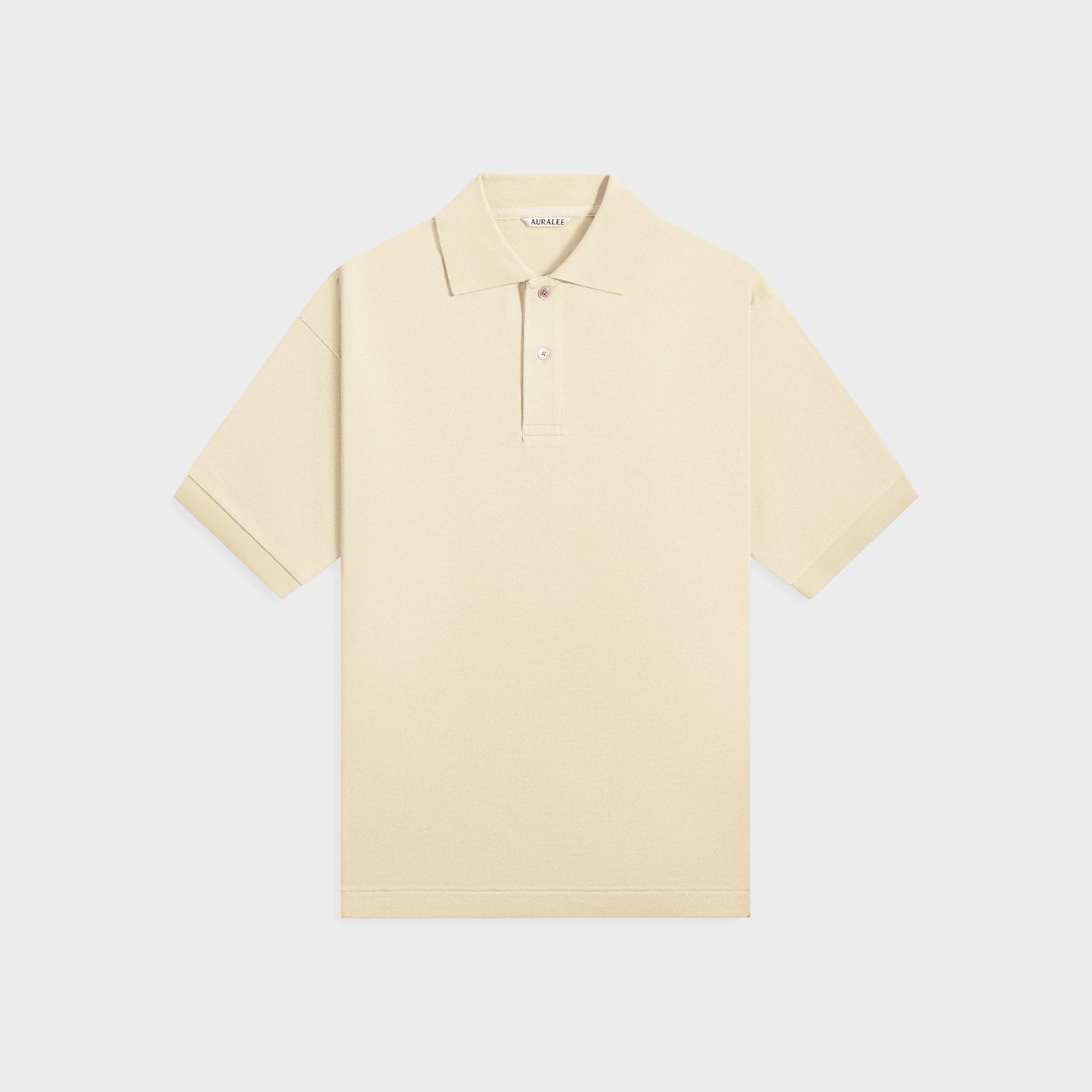 Auralee Pima Cotton Heavy Pique Polo - Pistachio