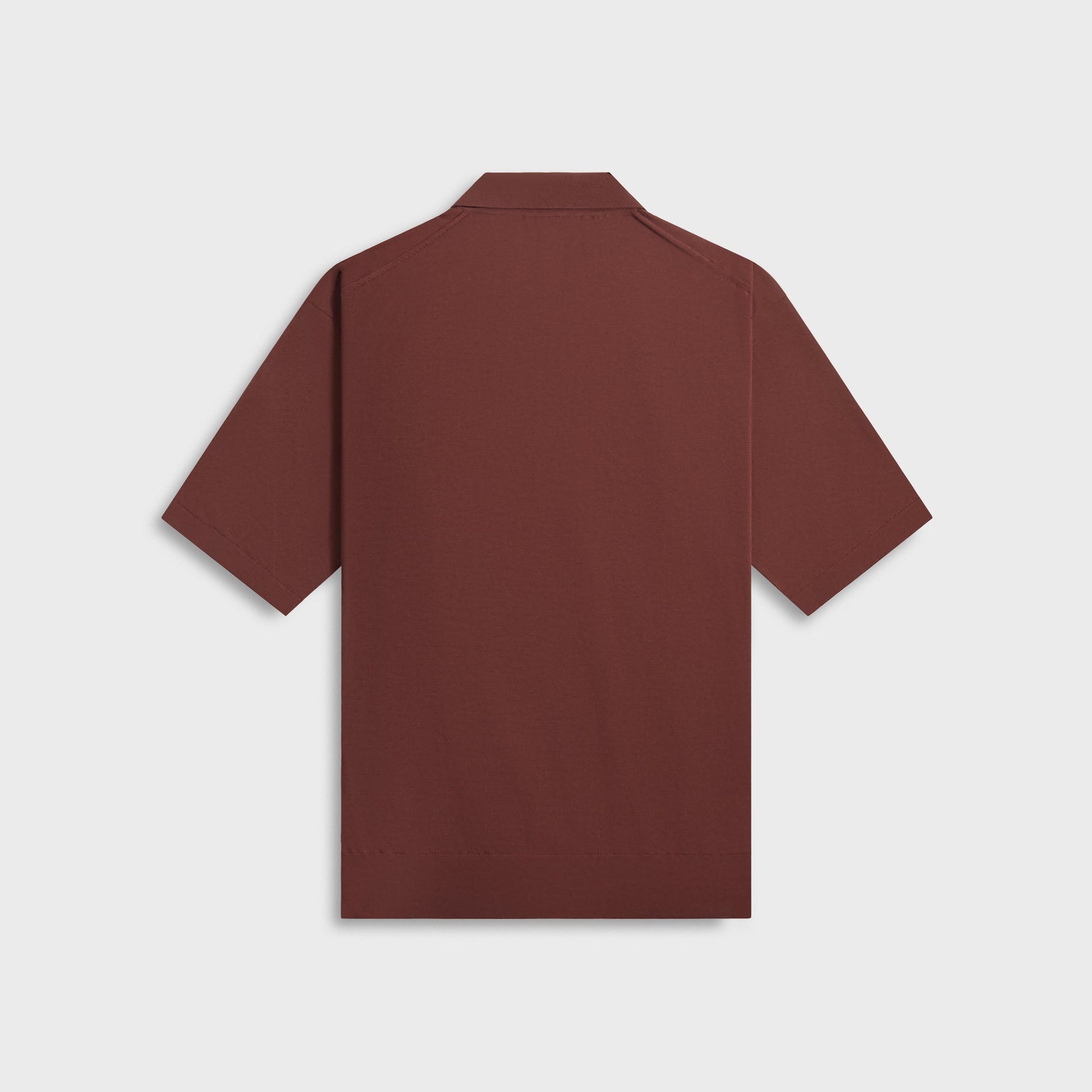 Auralee Super High Gauge Cotton Knit Polo - Brown