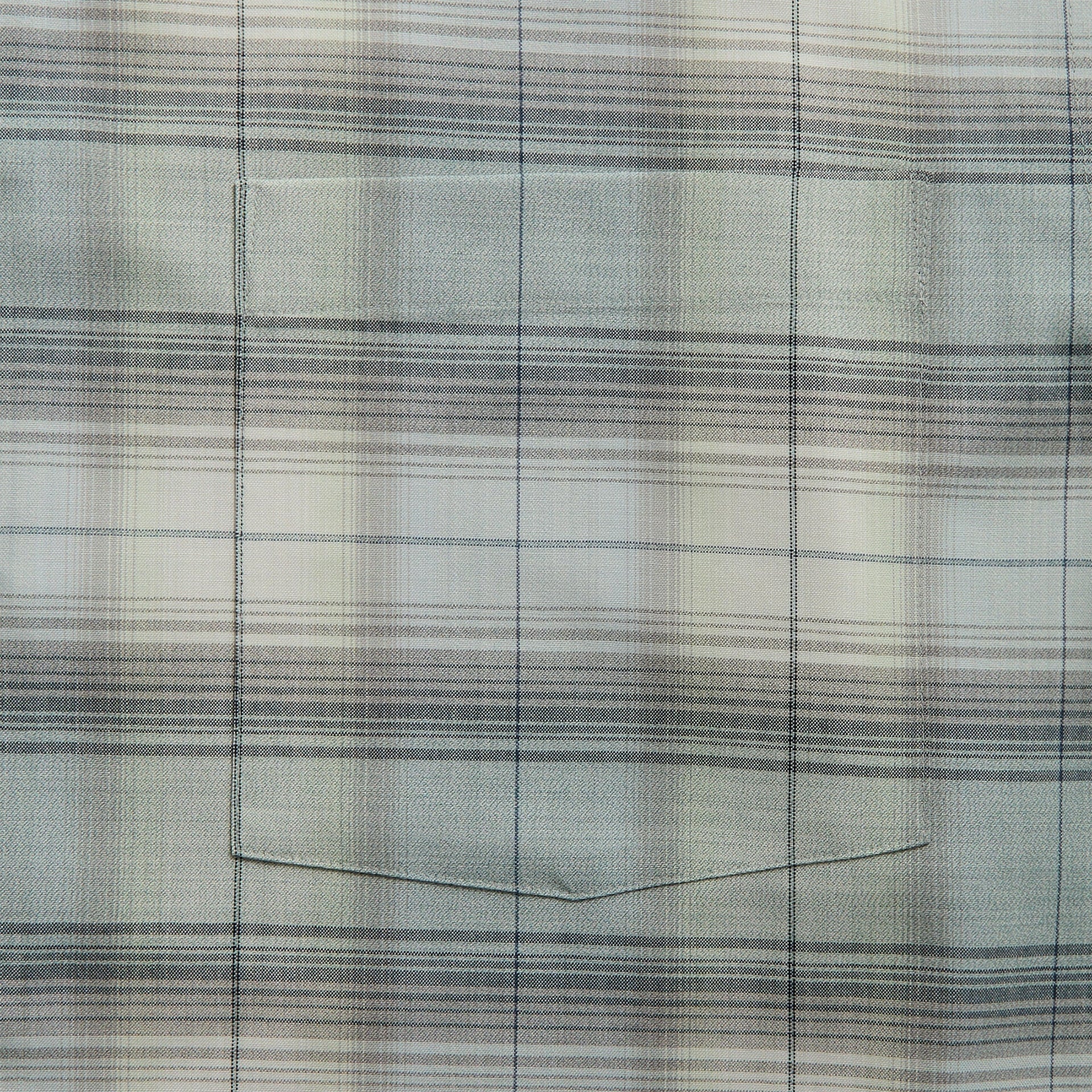 Auralee Super Light Wool Check Shirt - Blue Green Check