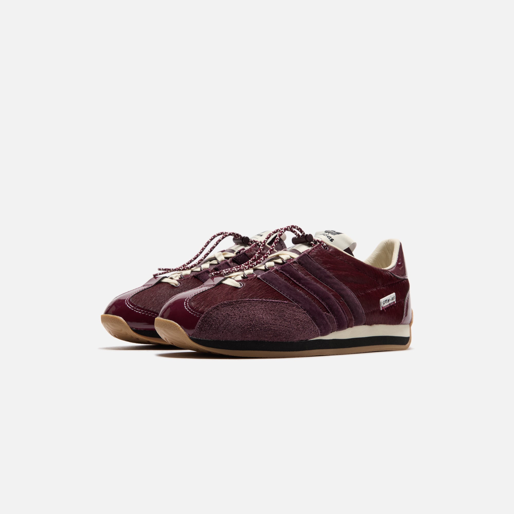 [ADIDAS]★品切れ間近/Men's Country OG SFTM Shoes★赤褐色 adidas x STFM Country OG Sneaker (Maroon, Core Black & Cream