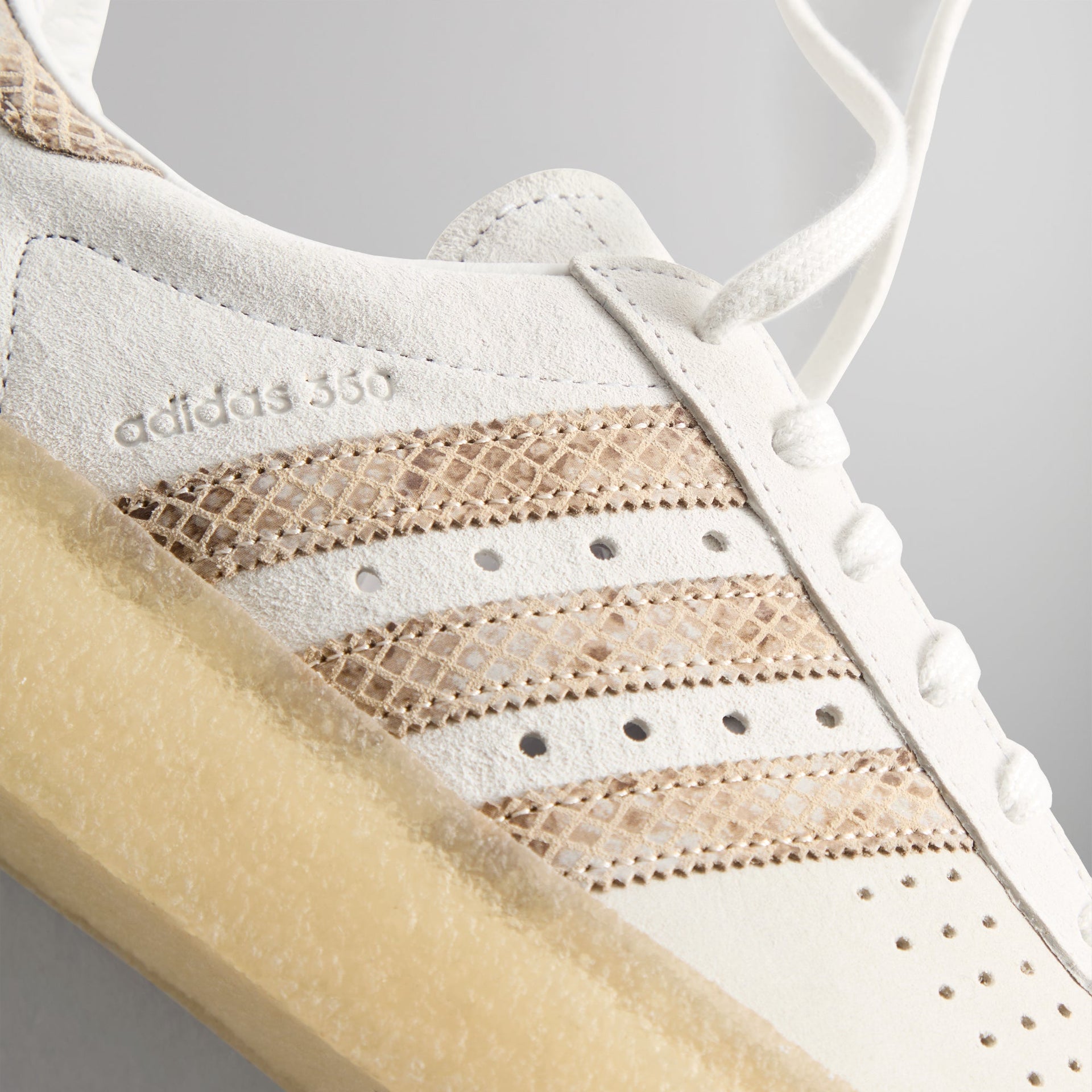 The 8th St AS350 by Ronnie Fieg for adidas Originals & Clarks Originals - Crystal White / Brown