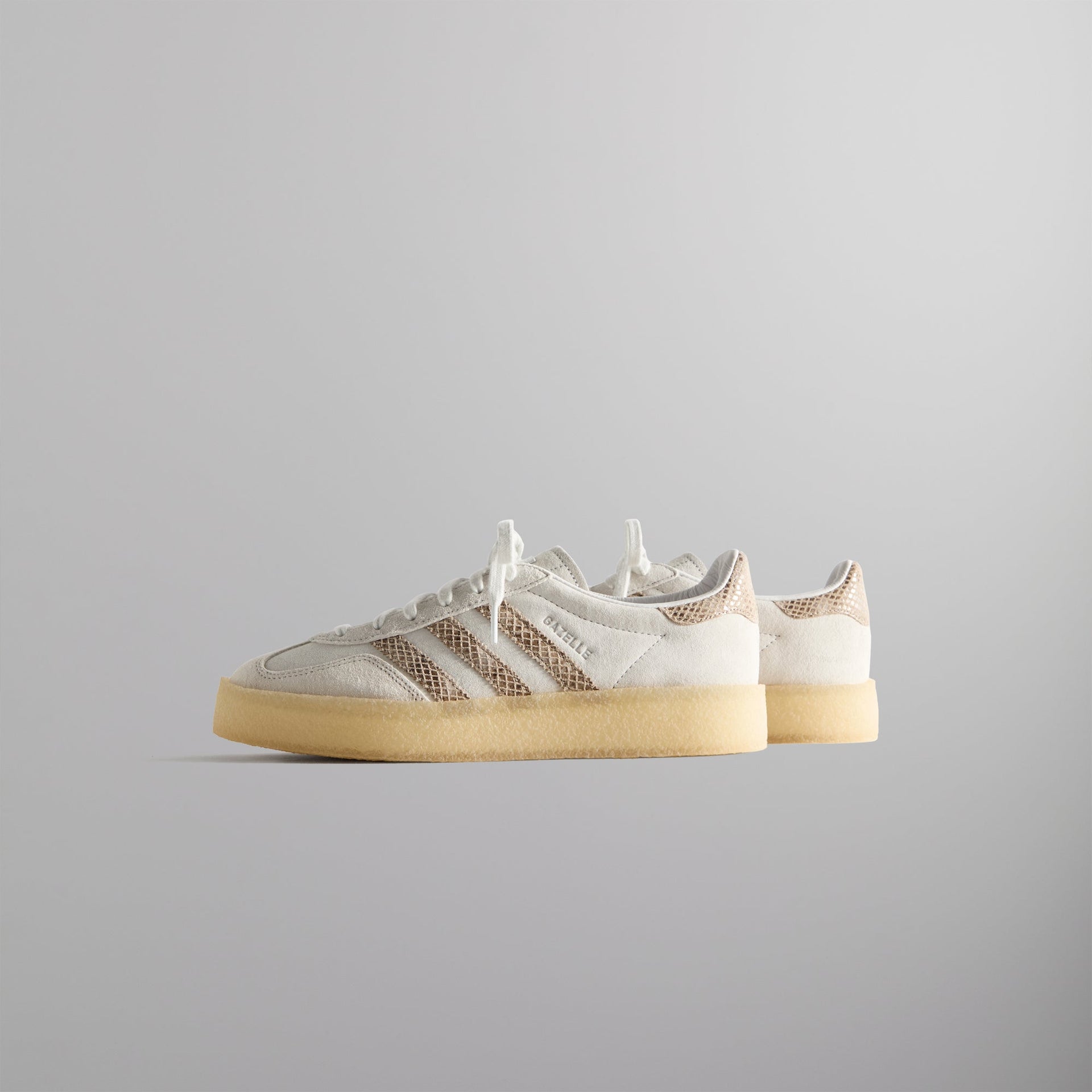 The 8th St Gazelle Indoor by Ronnie Fieg for adidas Originals & Clarks Originals - Crystal White / Brown