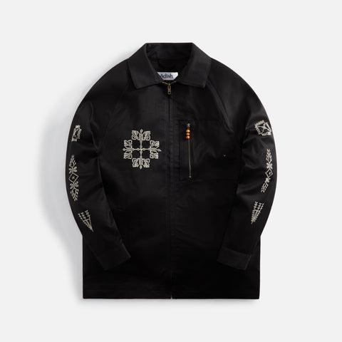 Adish Raglan Cotton Makhlut Jacket - Black