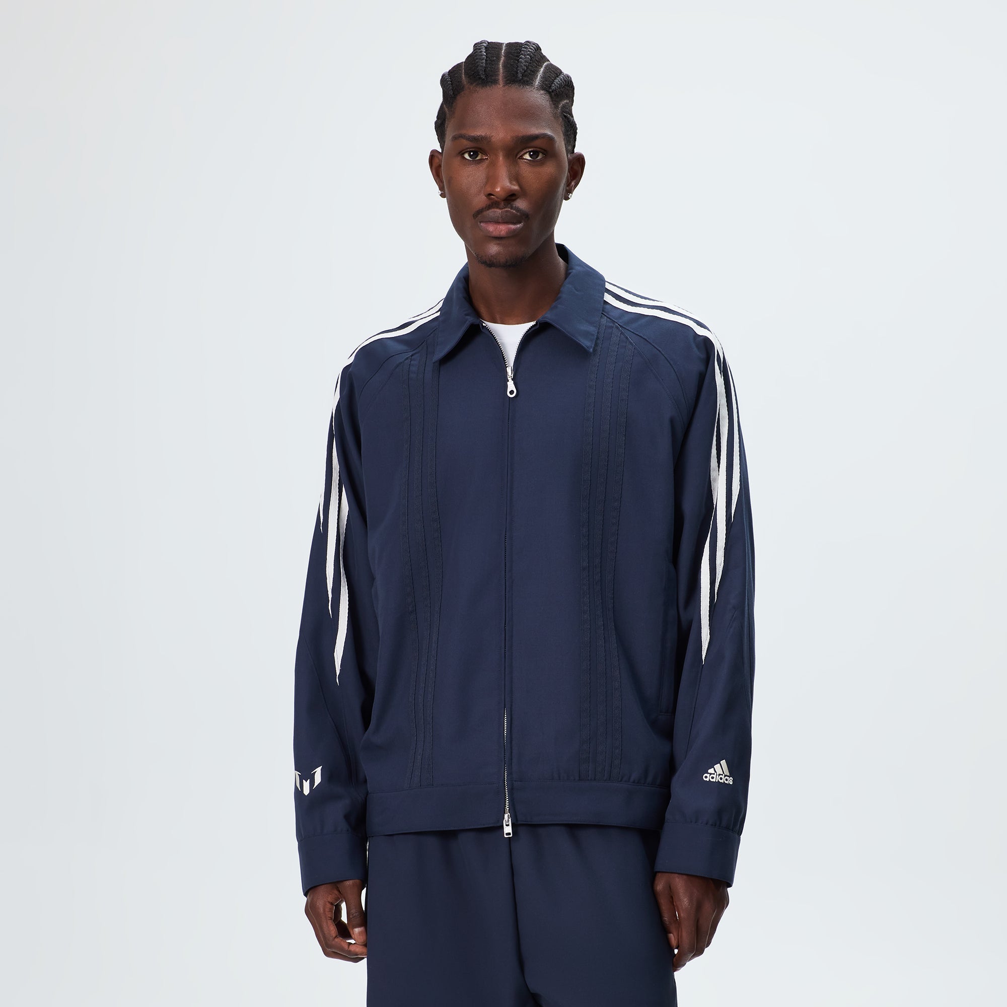 【ゆあ】digne完売品★sporty blouson navy Kith & Messi for adidas Football Wool Track Jacket - Night Navy
