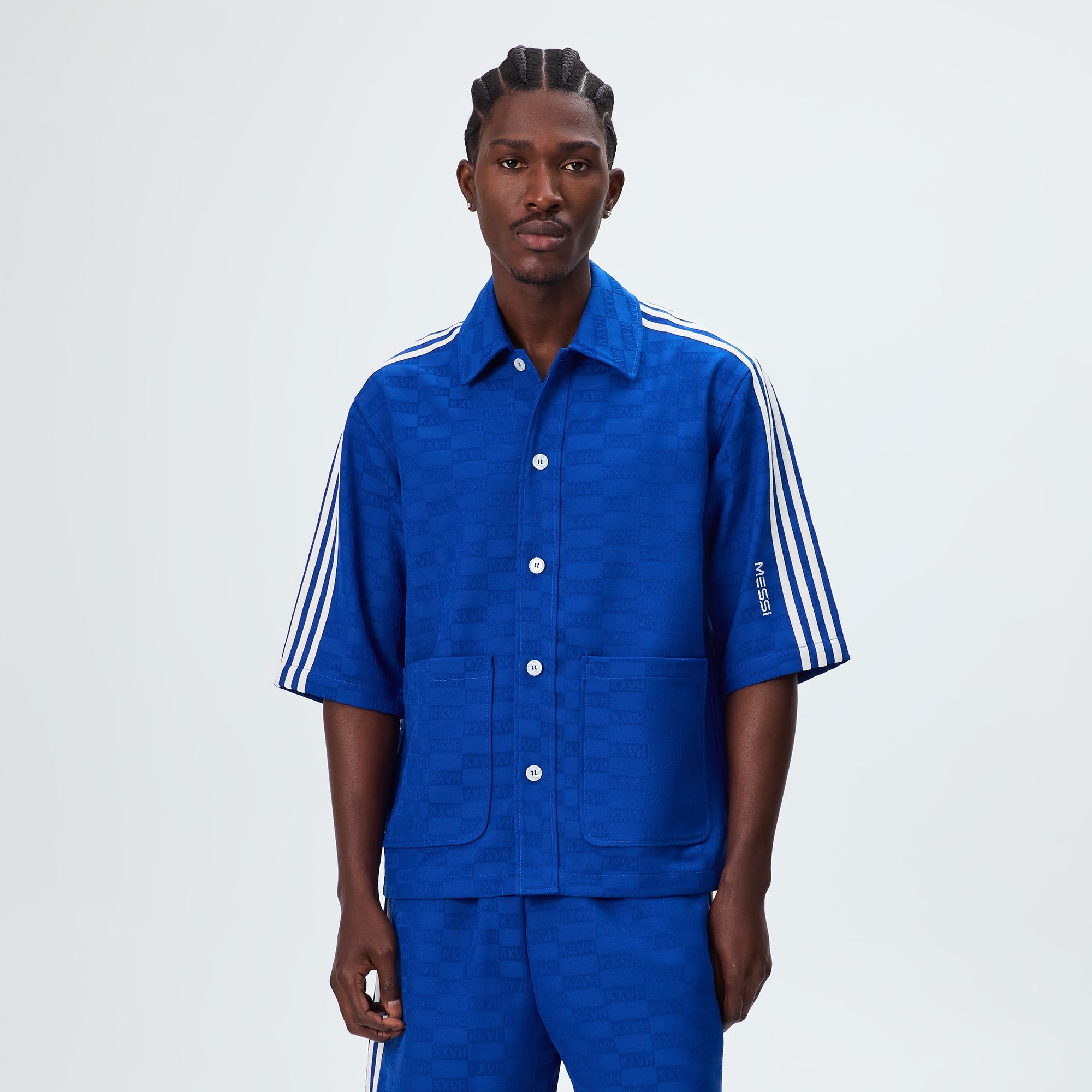 Kith & Messi for adidas Football Monogram Shirt - Blue – Kith Canada