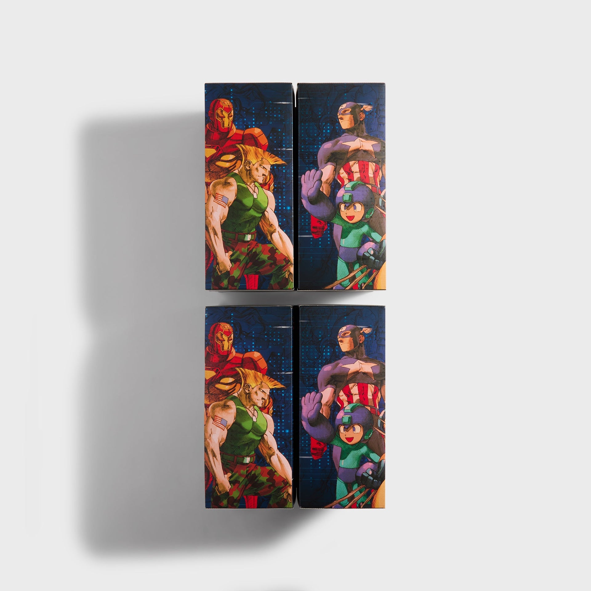 Marvel vs. Capcom | Kith for ASICS Gel-Nimbus 10.1 Iron Man vs. Mega Man Double Box - Italian Straw / Molten Lava / Mazarine Blue