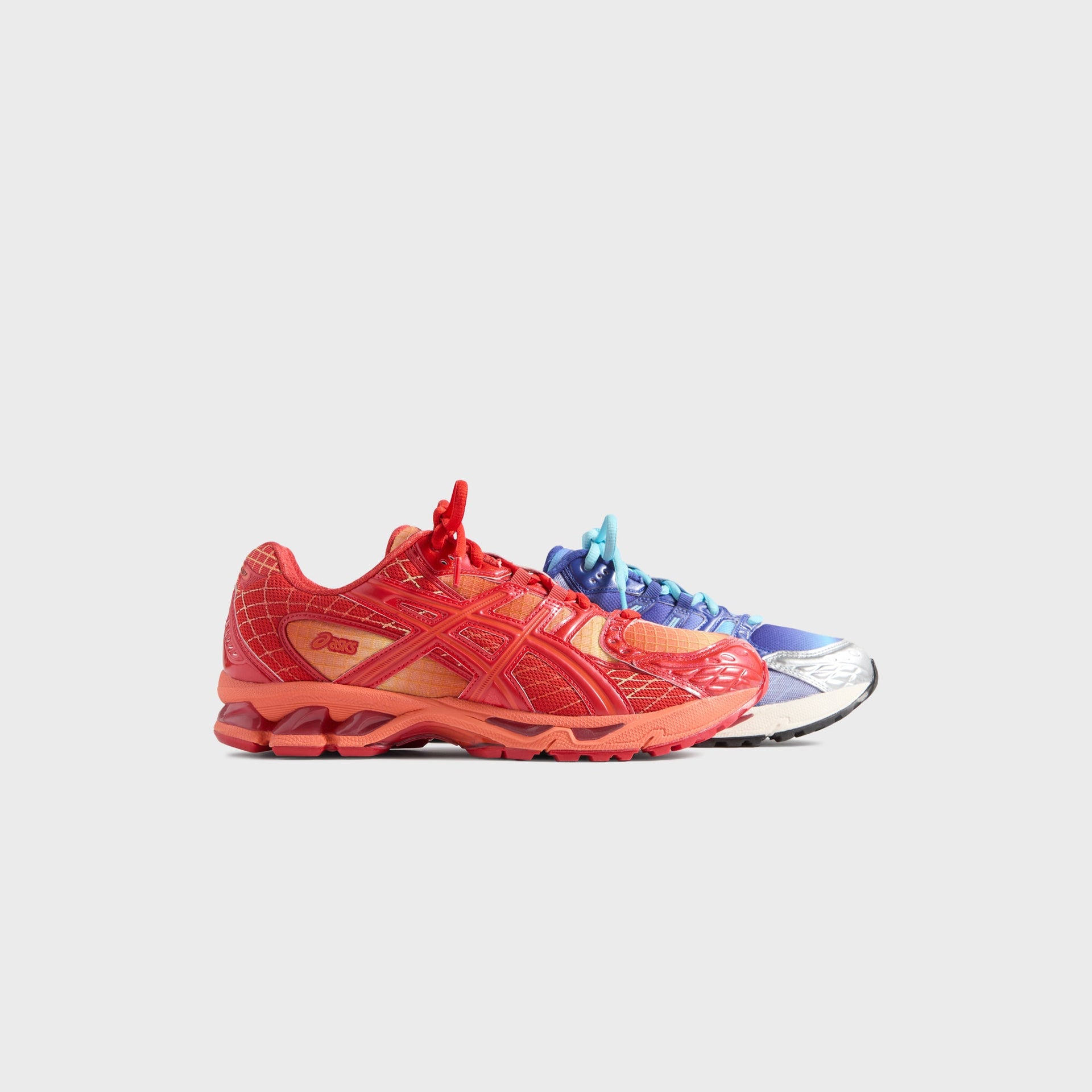 Marvel vs. Capcom | Kith for ASICS Gel-Nimbus 10.1 Iron Man vs. Mega Man Double Box - Italian Straw / Molten Lava / Mazarine Blue