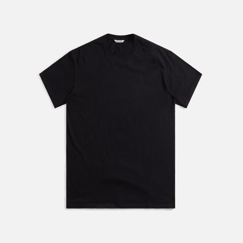 Auralee Seamless Crew Neck Tee - Black