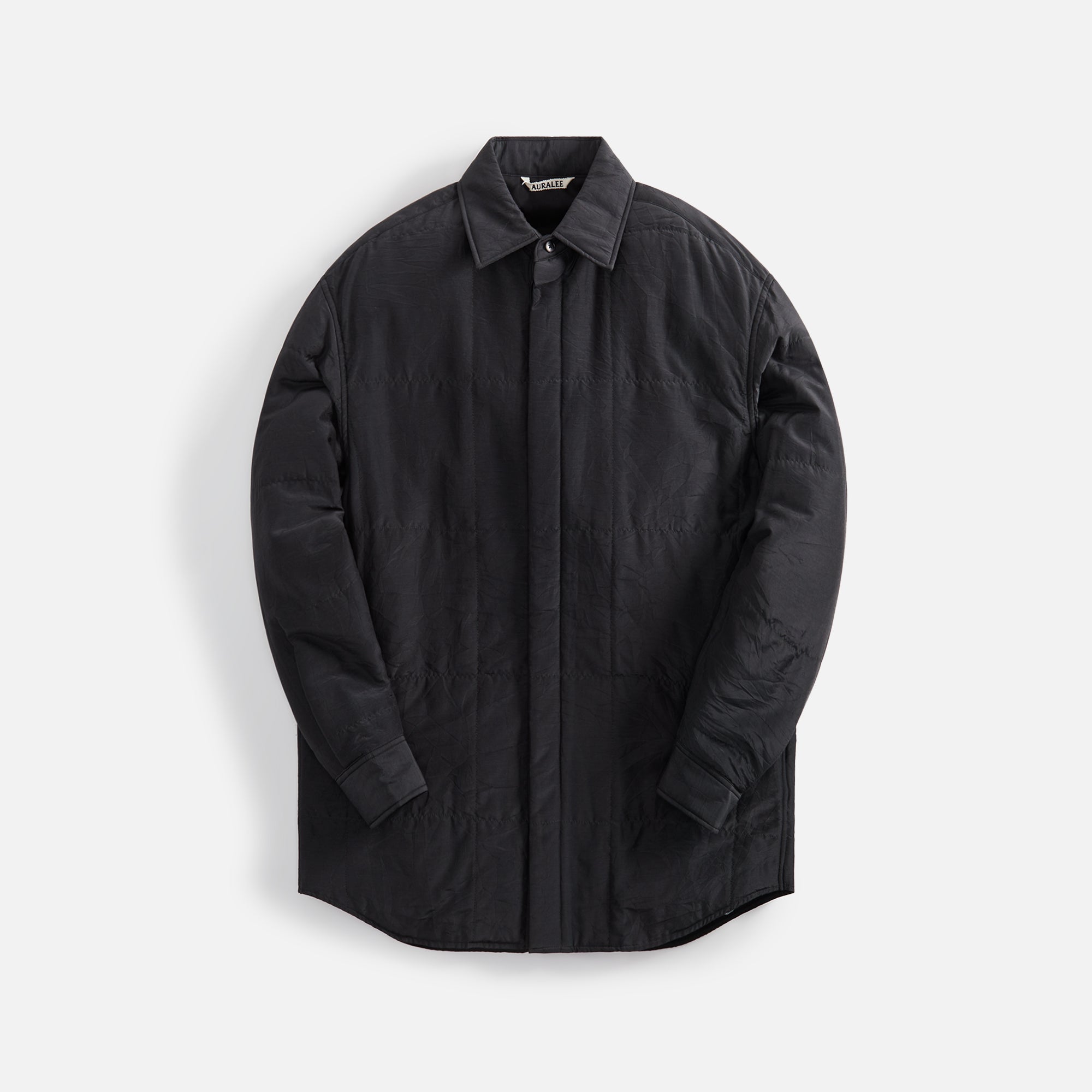 Auralee Quilted Light Silk Cotton Shirt - Ink Black – Kith Canada