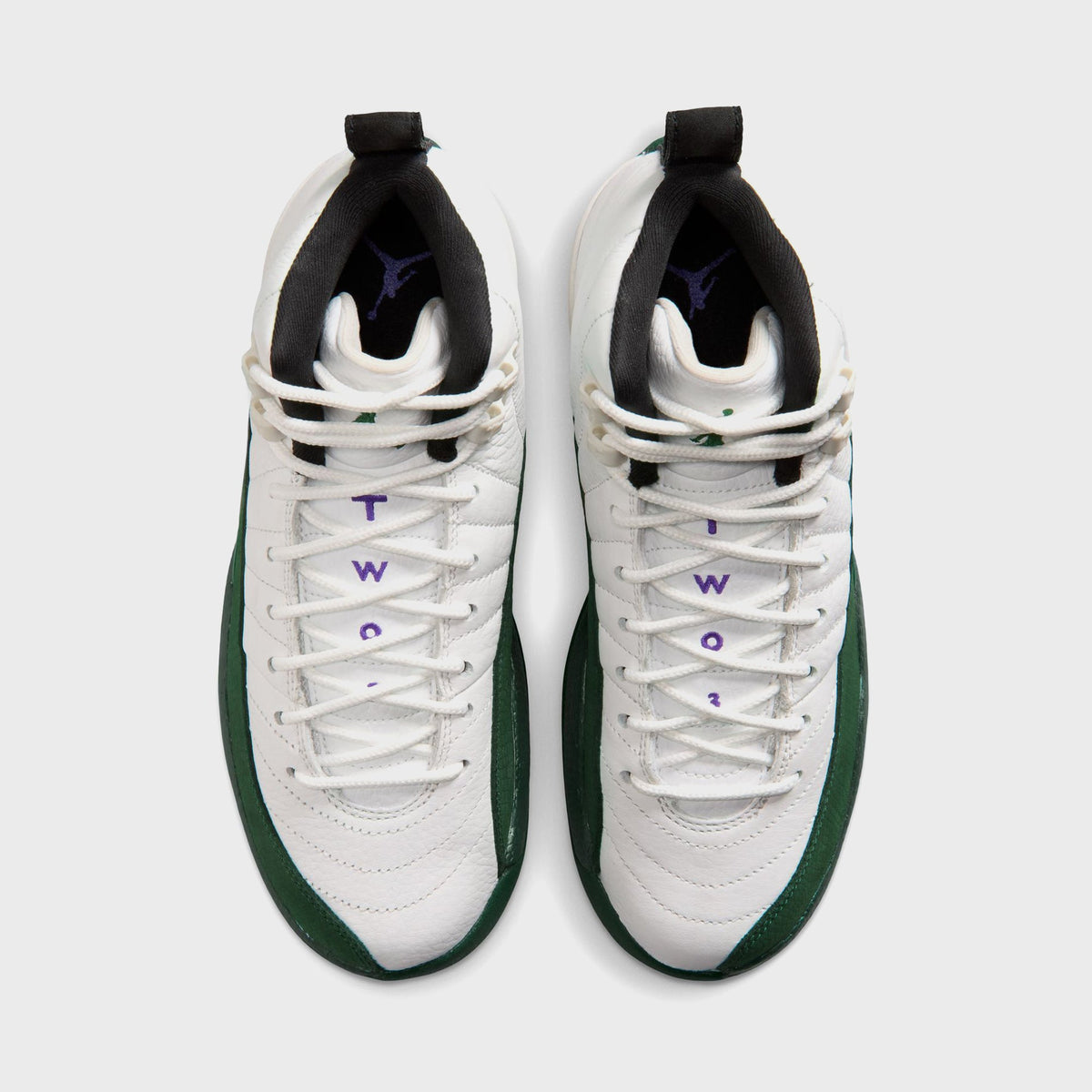 Jordan GS Air Jordan 12 Retro - Summit White / Gorge Green / Black / Fierce Purple