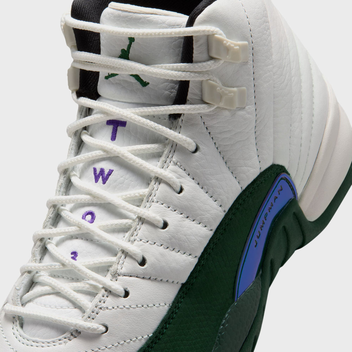Jordan GS Air Jordan 12 Retro - Summit White / Gorge Green / Black / Fierce Purple
