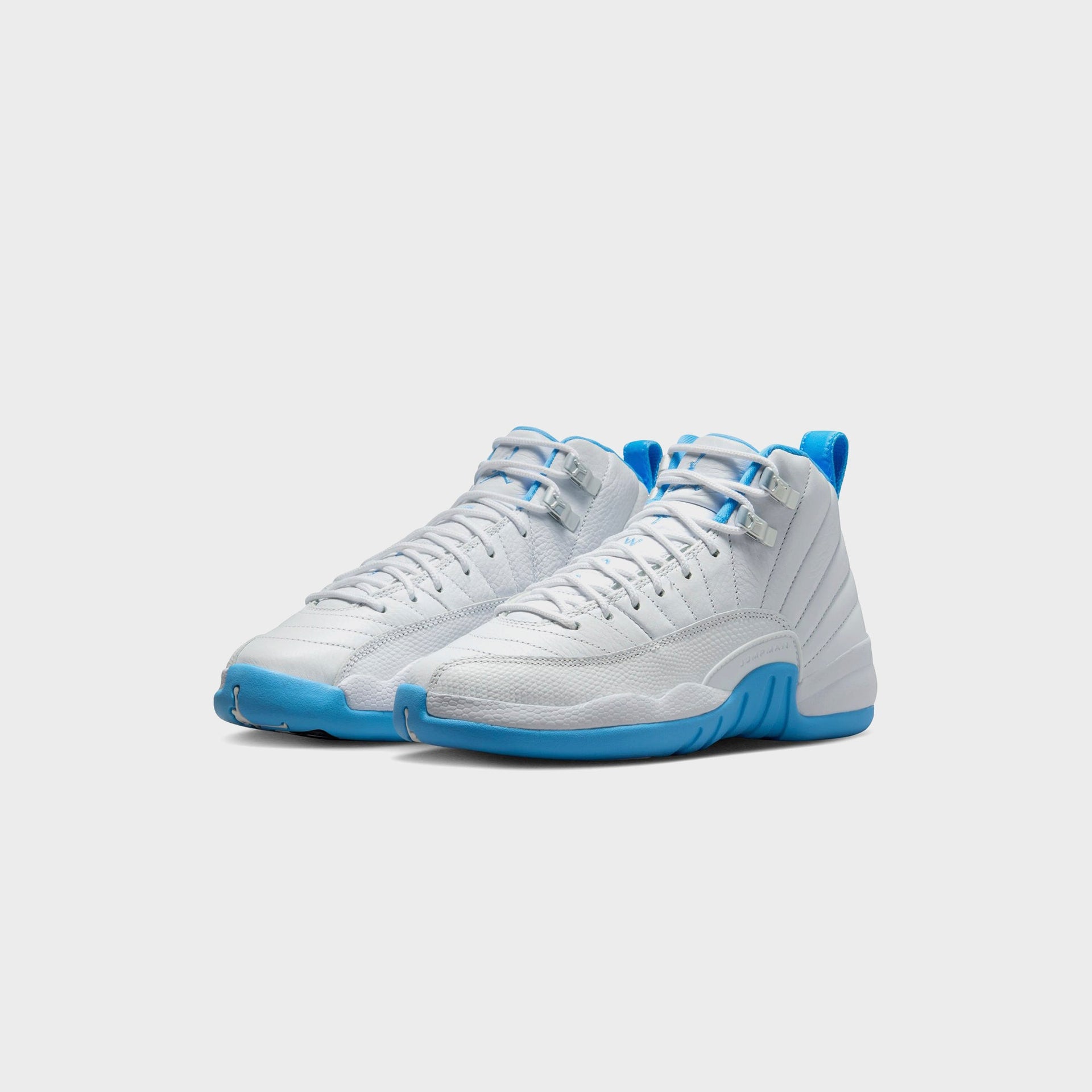 Nike Grade School Jordan 12 Retro - White / Metallic Silver / University Blue