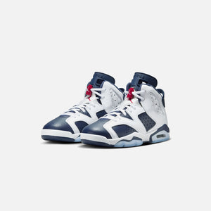 GS Air Jordan 6 Retro - White / Varsity Red / Midnight Navy