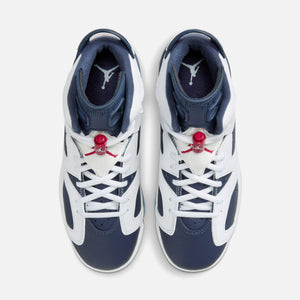 GS Air Jordan 6 Retro - White / Varsity Red / Midnight Navy