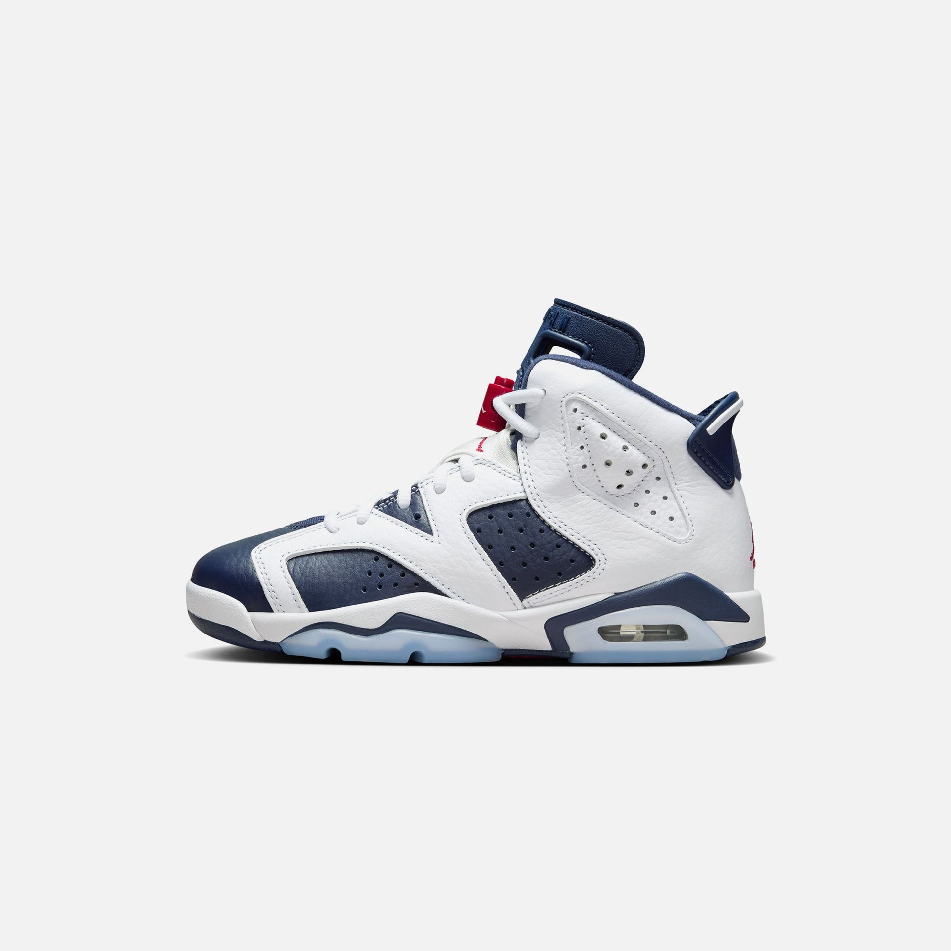 GS Air Jordan 6 Retro - White / Varsity Red / Midnight Navy