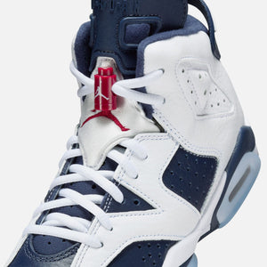 GS Air Jordan 6 Retro - White / Varsity Red / Midnight Navy