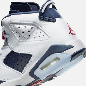 GS Air Jordan 6 Retro - White / Varsity Red / Midnight Navy