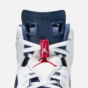 GS Air Jordan 6 Retro - White / Varsity Red / Midnight Navy