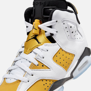 Nike GS Air Jordan 6 Retro - White / Yellow Ochre / Black