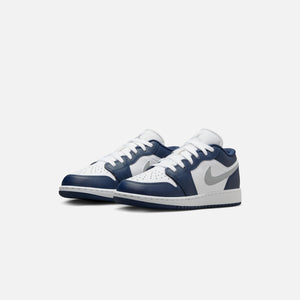 Jordan GS Air Jordan 1 Low - White / Wolf Grey Midnight