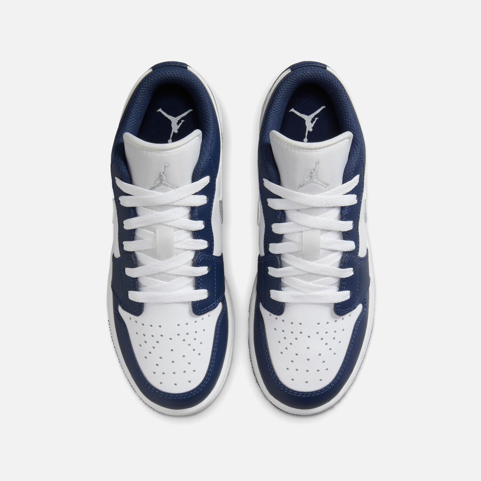 Jordan GS Air Jordan 1 Low - White / Wolf Grey Midnight