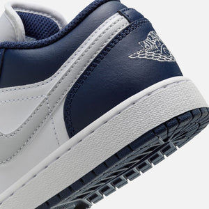 Jordan GS Air Jordan 1 Low - White / Wolf Grey Midnight