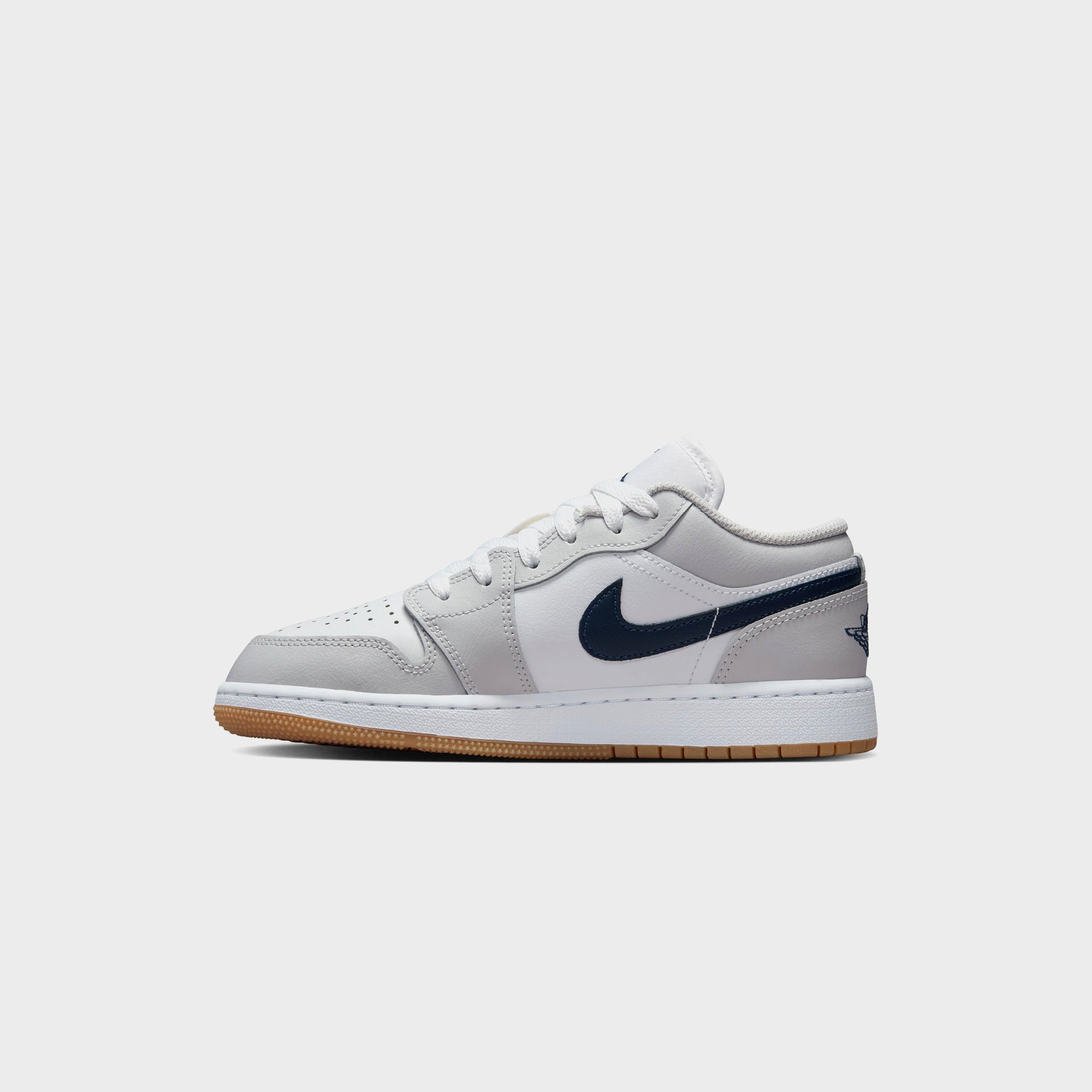 Nike Air Jordan 1 Low - White / Neutral Grey / Gum Medium Brown / Midnight Navy